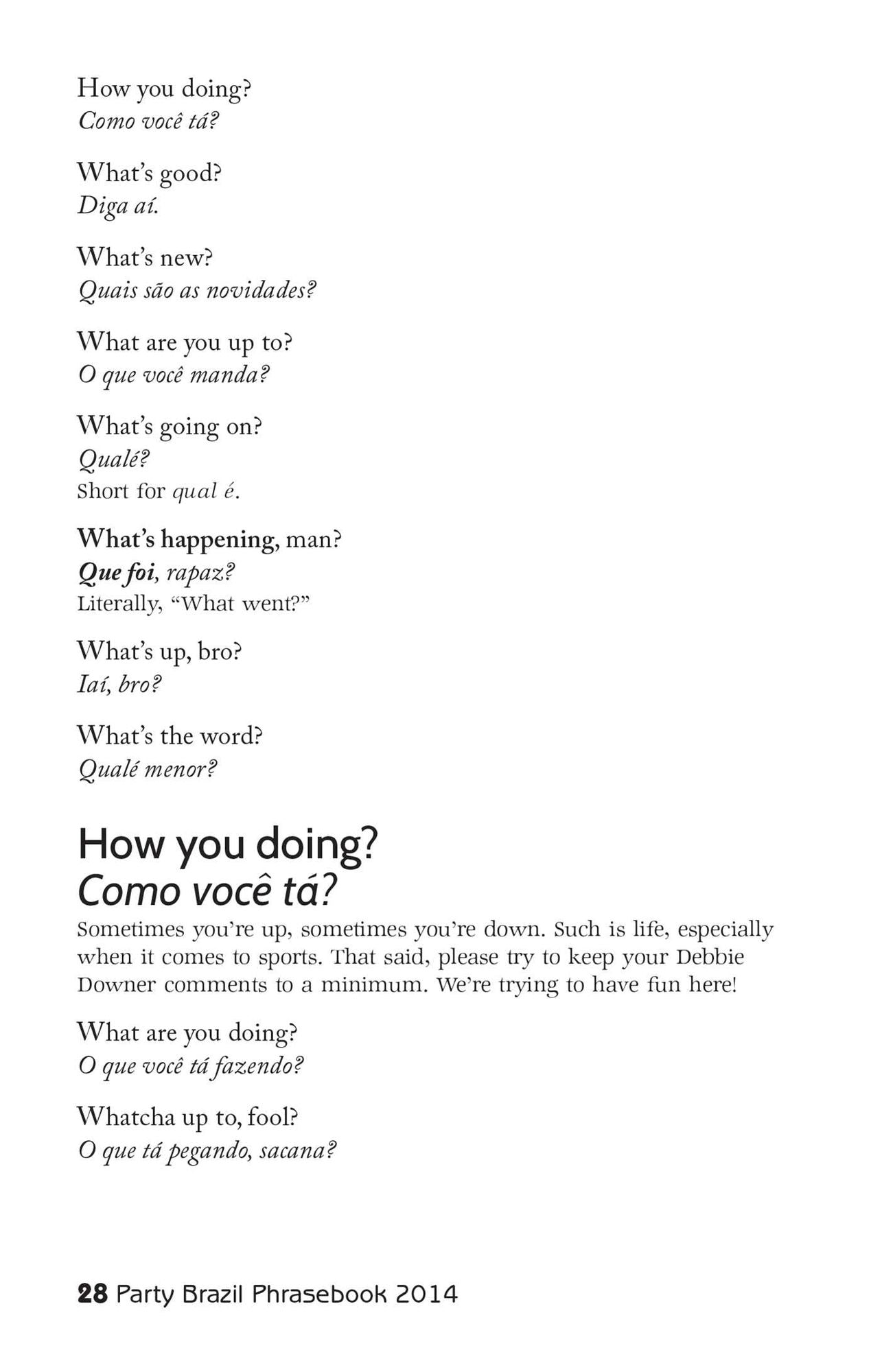 Party Brazil Phrasebook 2014: Slang, Music, Fun and Futebol