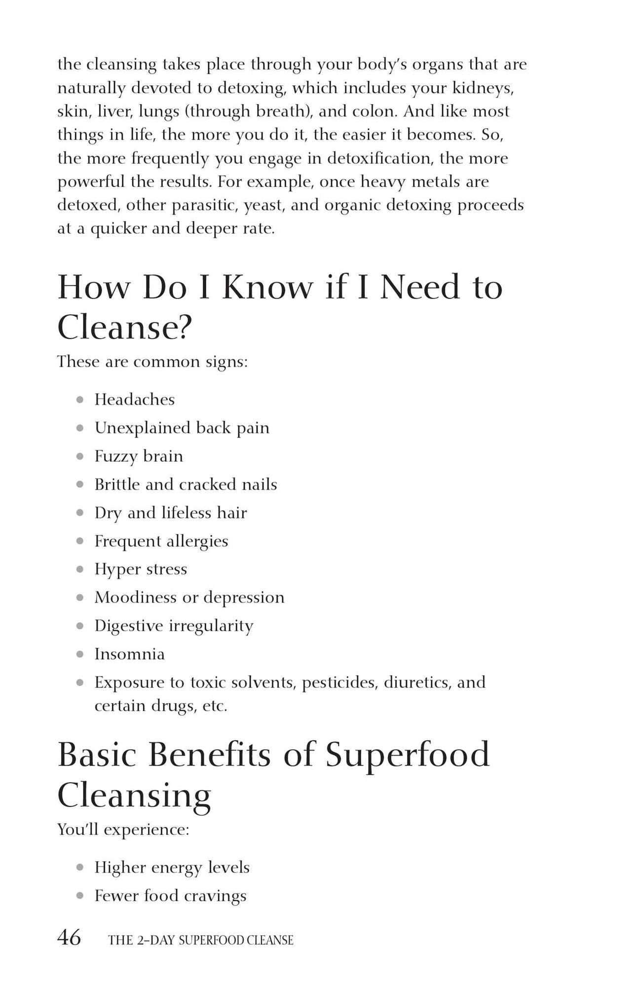 The 2-Day Superfood Cleanse: A Weekly Detox Program to Boost Energy, Lose Weight and Maintain Optimal Health