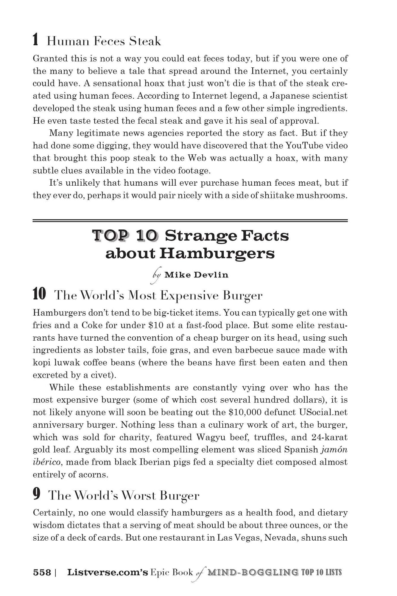 Listverse.com's Epic Book of Mind-Boggling Lists: Unbelievable Facts and Astounding Trivia on Movies, Music, Crime, Celebrities, History, and More