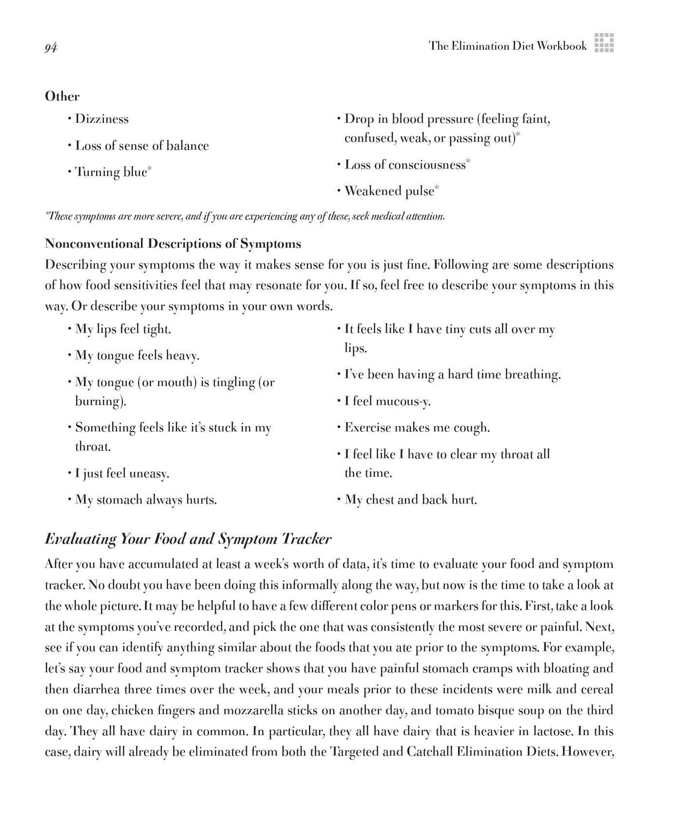The Elimination Diet Workbook: A Personal Approach to Determining Your Food Allergies
