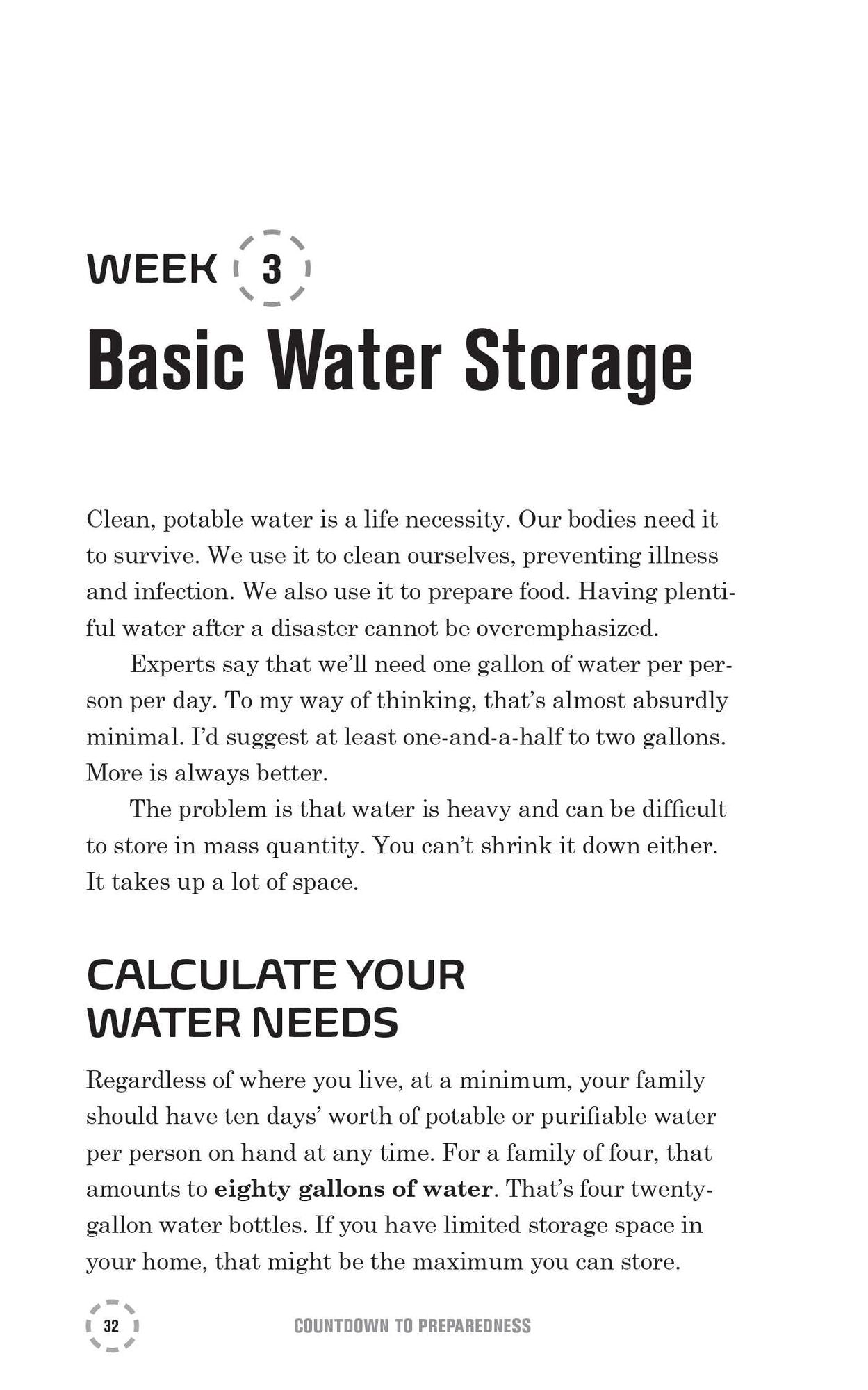 Countdown to Preparedness: The Prepper's Six-Week Course to Total Disaster Readiness