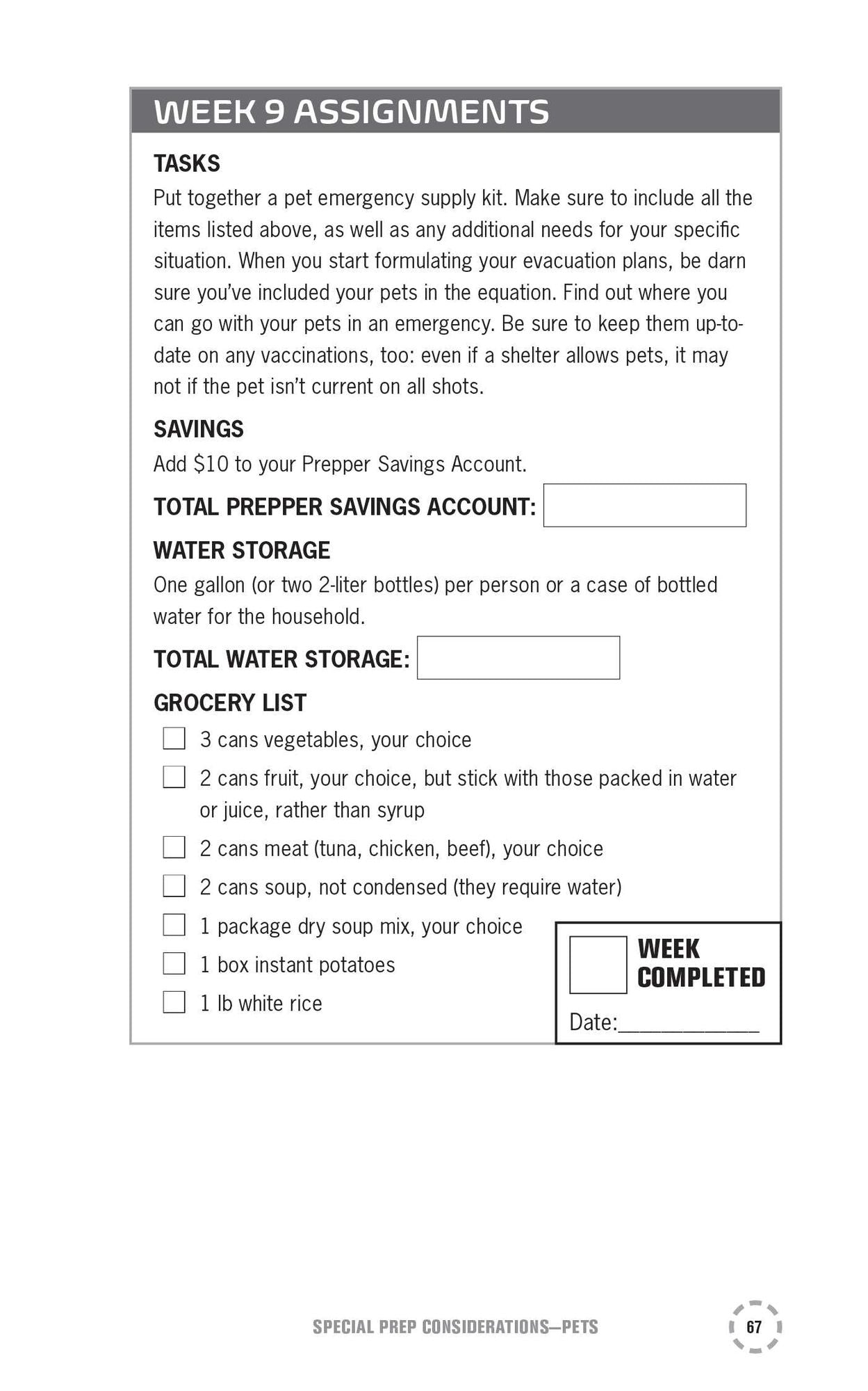Countdown to Preparedness: The Prepper's Six-Week Course to Total Disaster Readiness