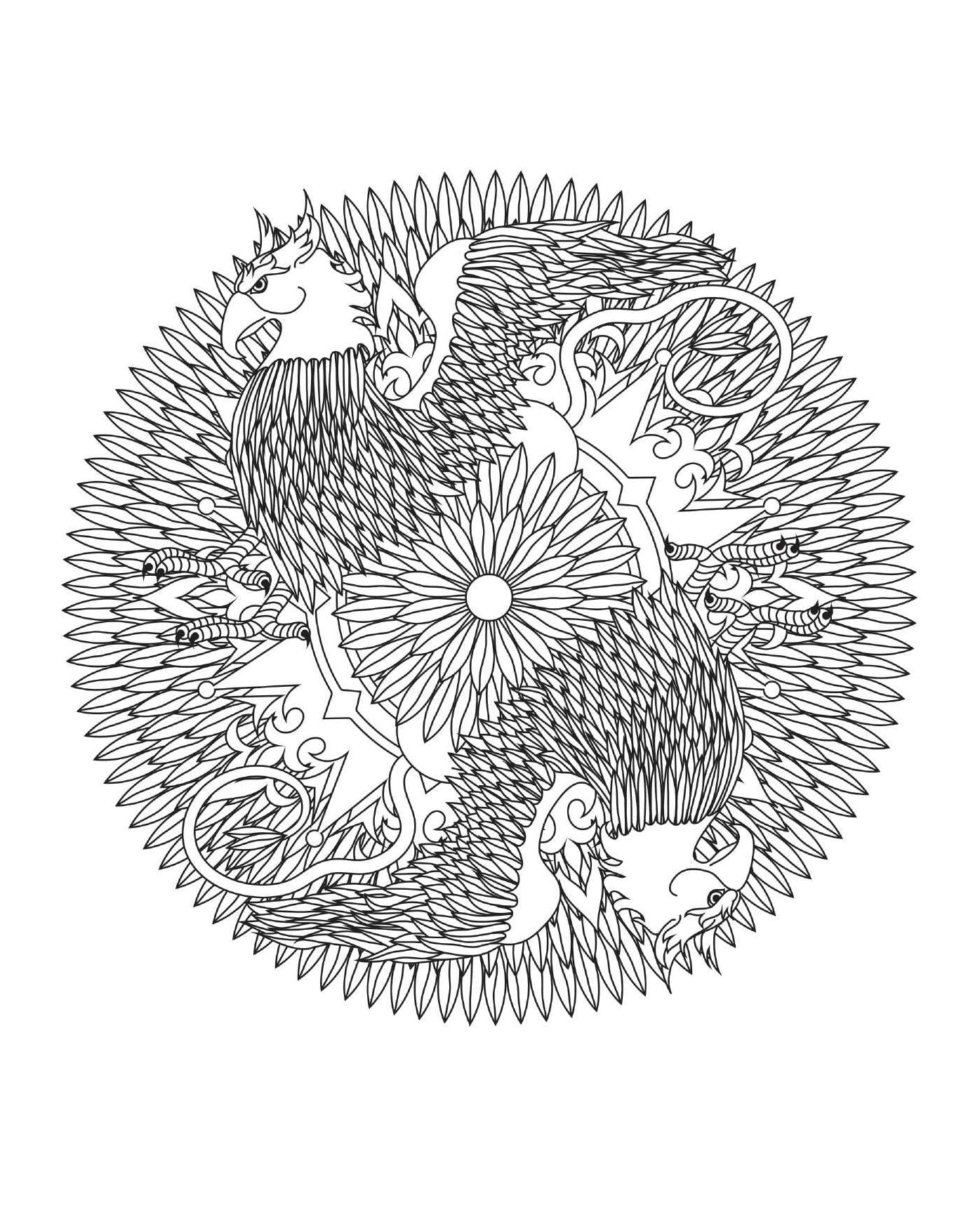 Coloring Animal Mandalas