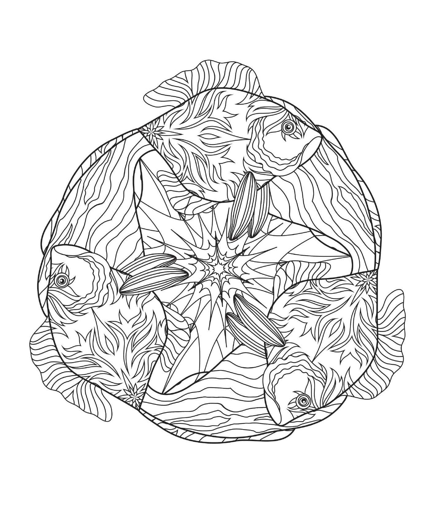 Coloring Animal Mandalas