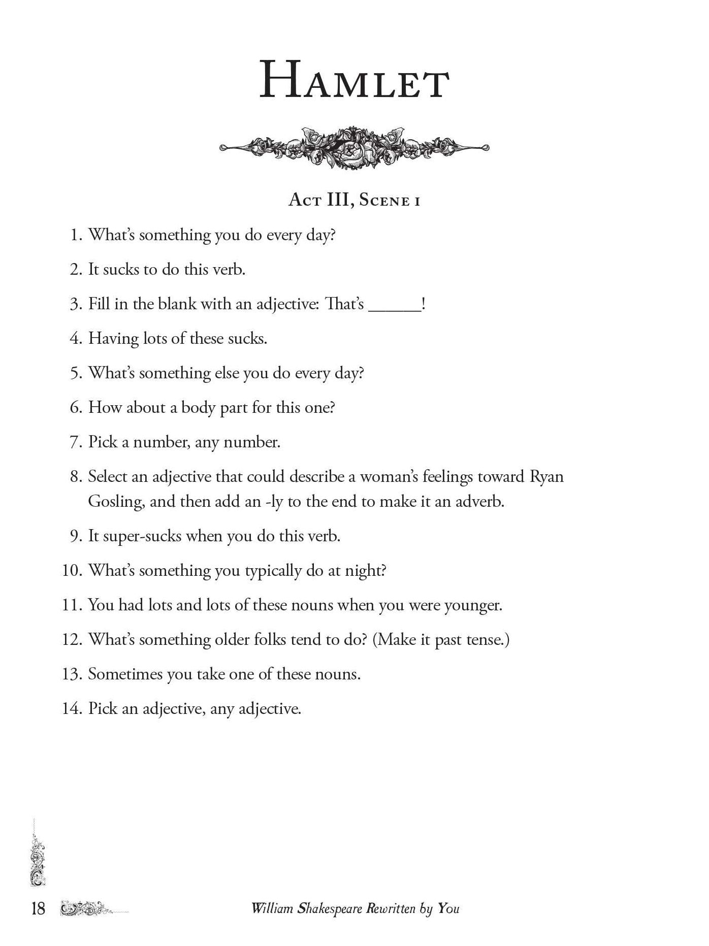 William Shakespeare Rewritten by You