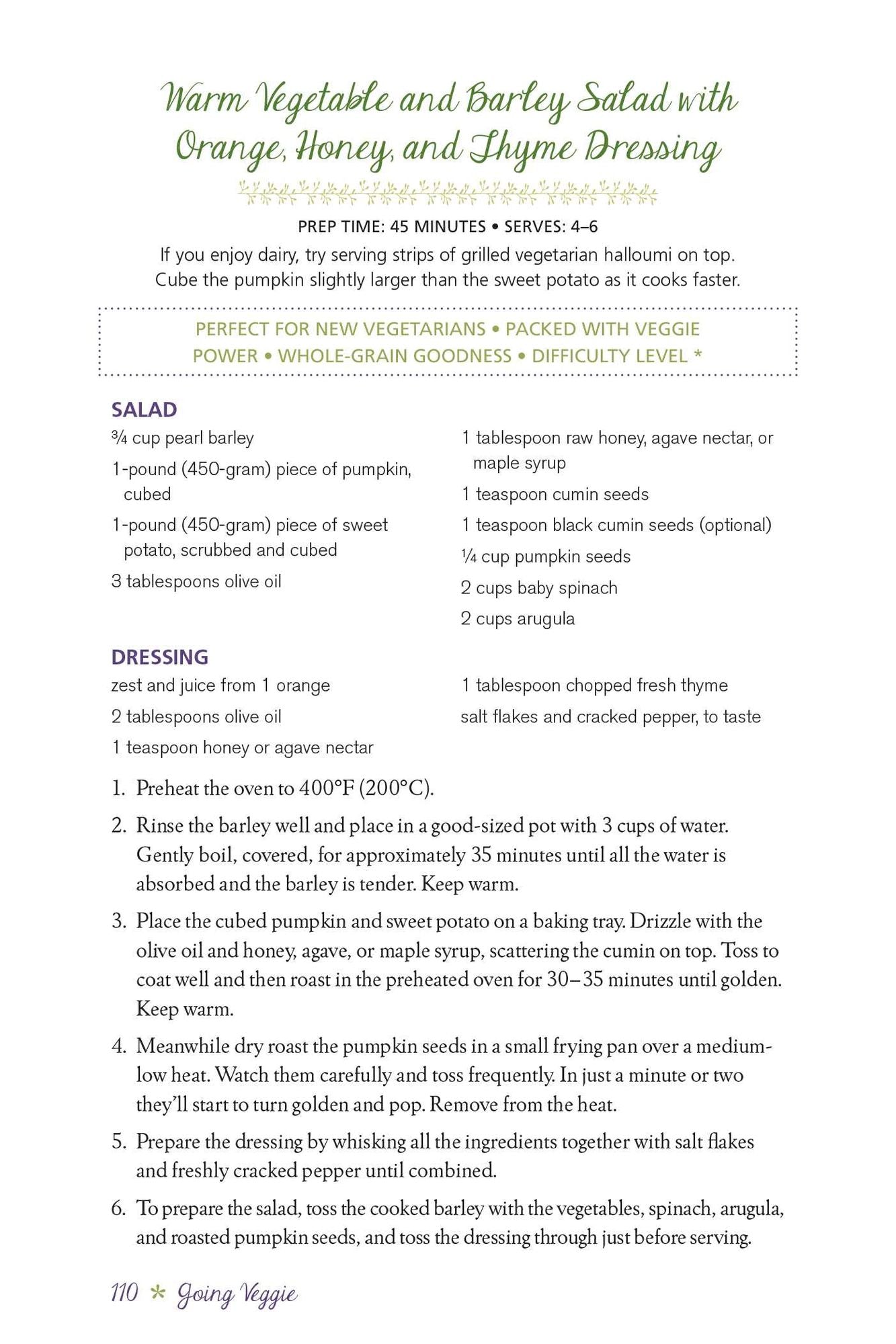 Going Veggie: The Simple 30-Day Guide to Becoming a Healthy Vegetarian