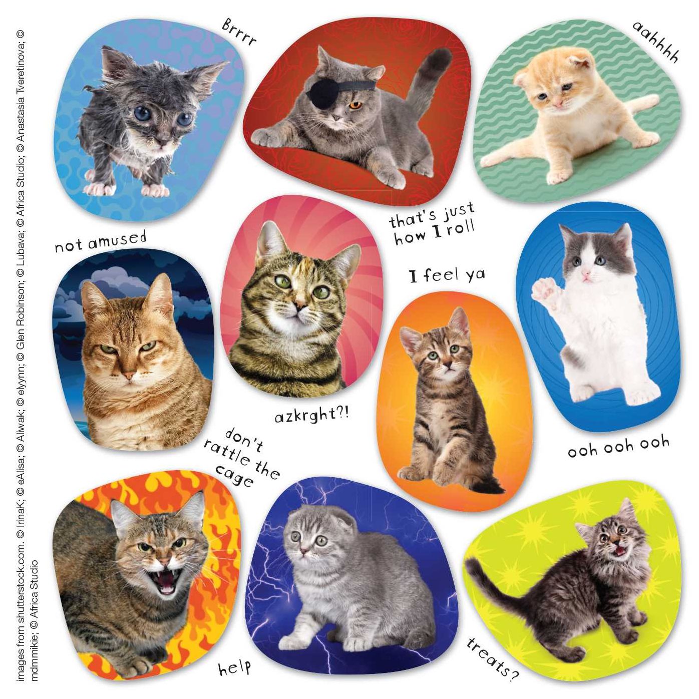 Emoticat Stickers: 200 Ways to Say it with Kitties