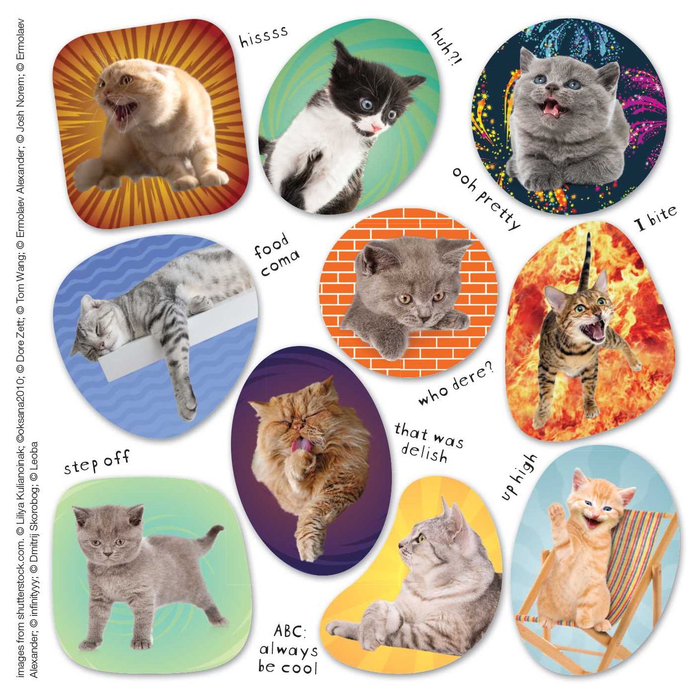 Emoticat Stickers: 200 Ways to Say it with Kitties