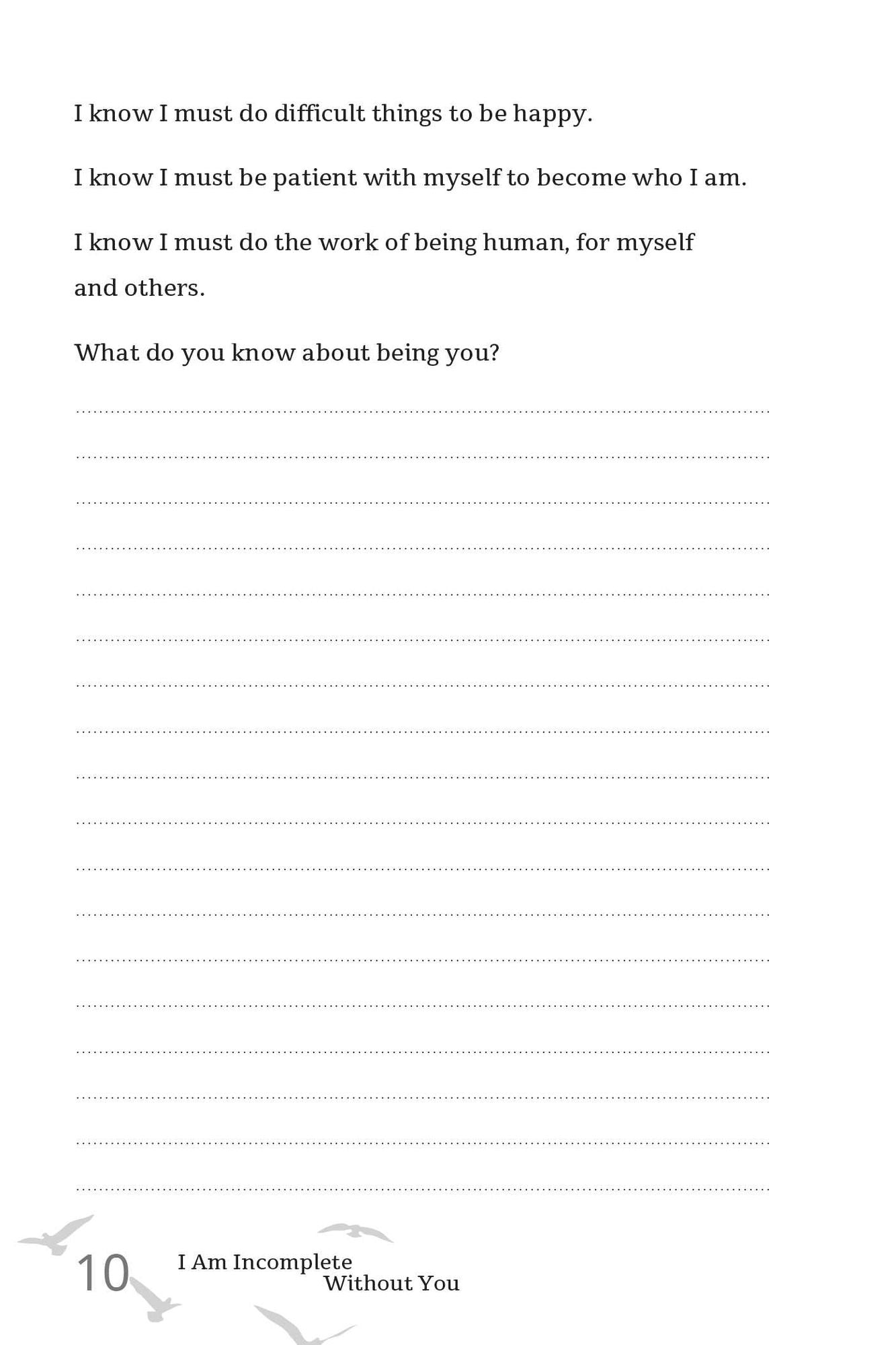 I Am Incomplete Without You: An Interactive Poetry Journal from the Author of I Wrote This For You