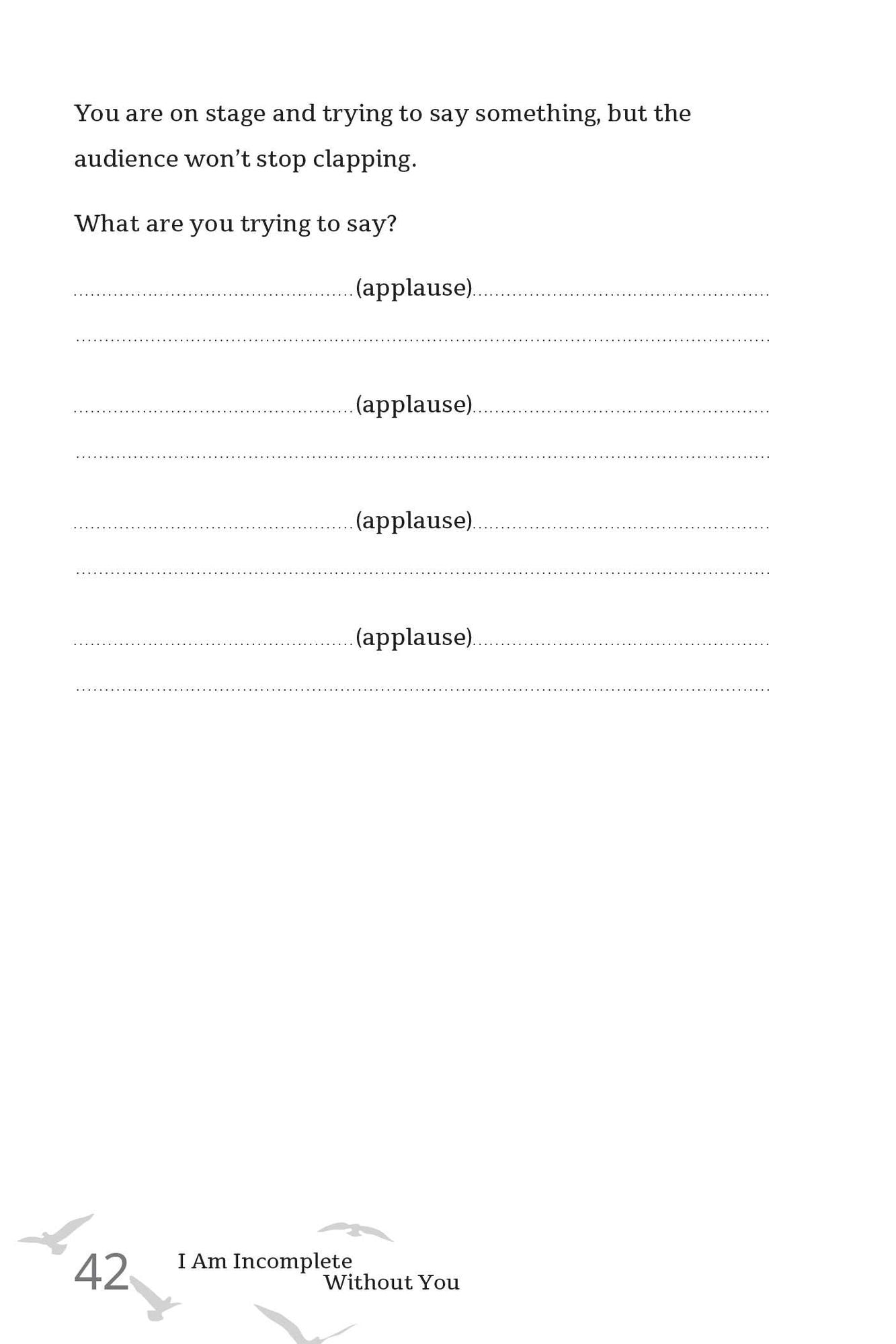 I Am Incomplete Without You: An Interactive Poetry Journal from the Author of I Wrote This For You