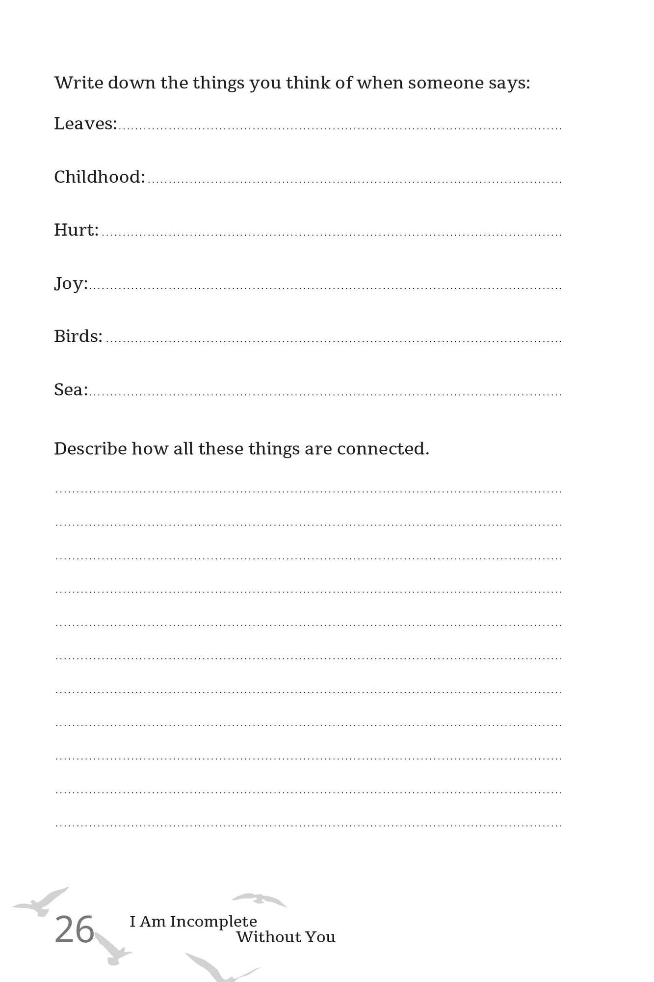 I Am Incomplete Without You: An Interactive Poetry Journal from the Author of I Wrote This For You