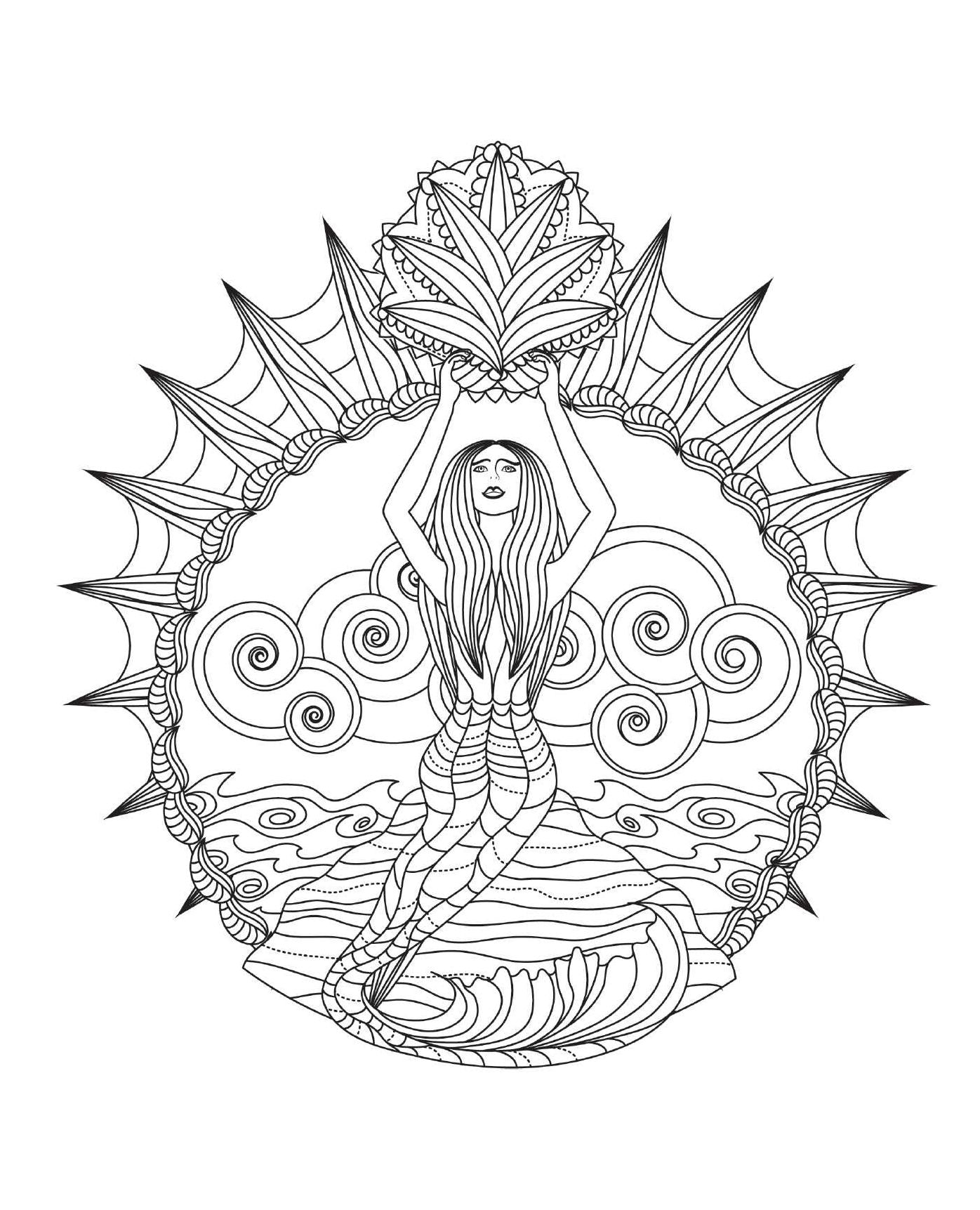 Coloring Ocean Mandalas: 30 Hand-Drawn Designs for Mindful Relaxation