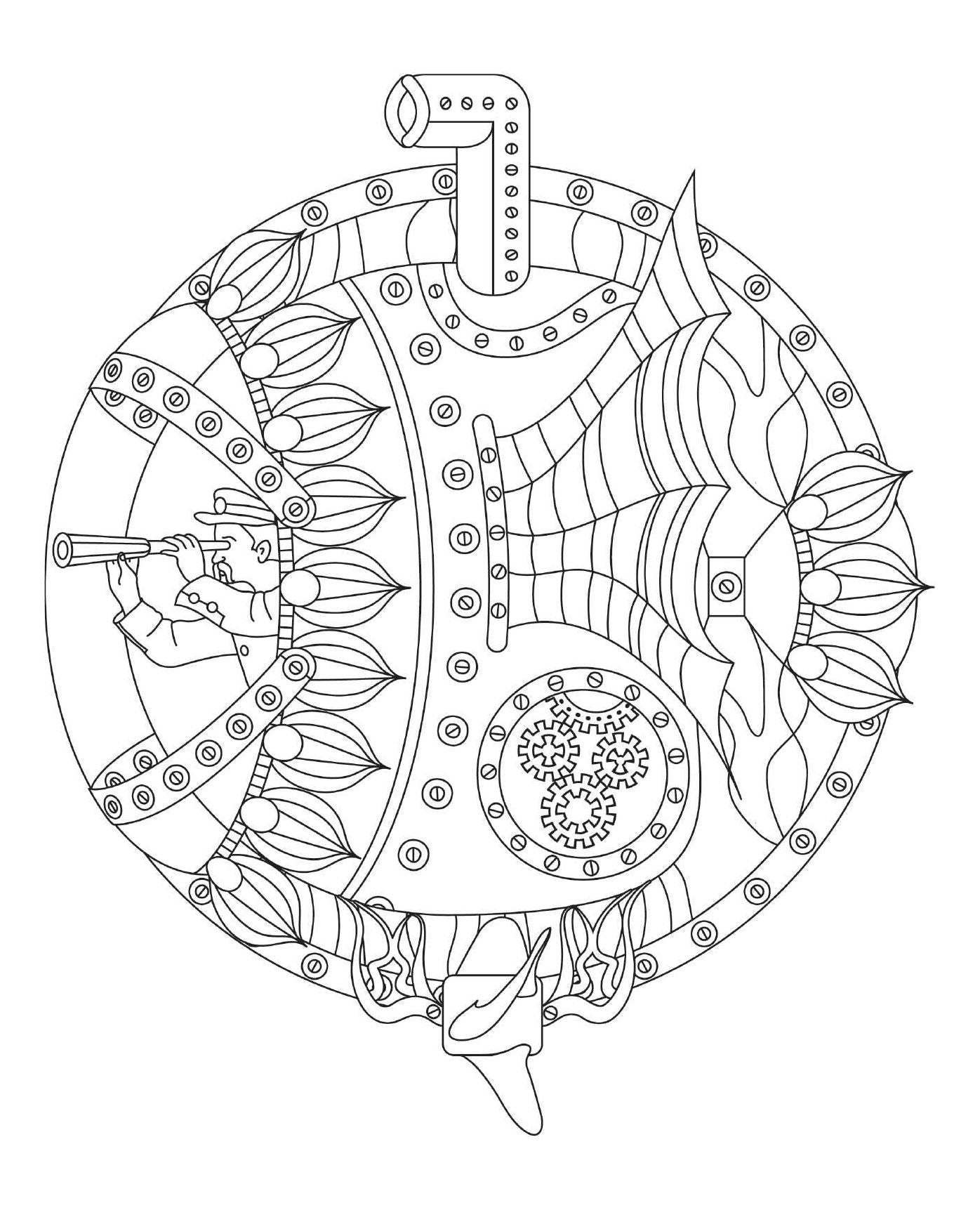Coloring Ocean Mandalas: 30 Hand-Drawn Designs for Mindful Relaxation