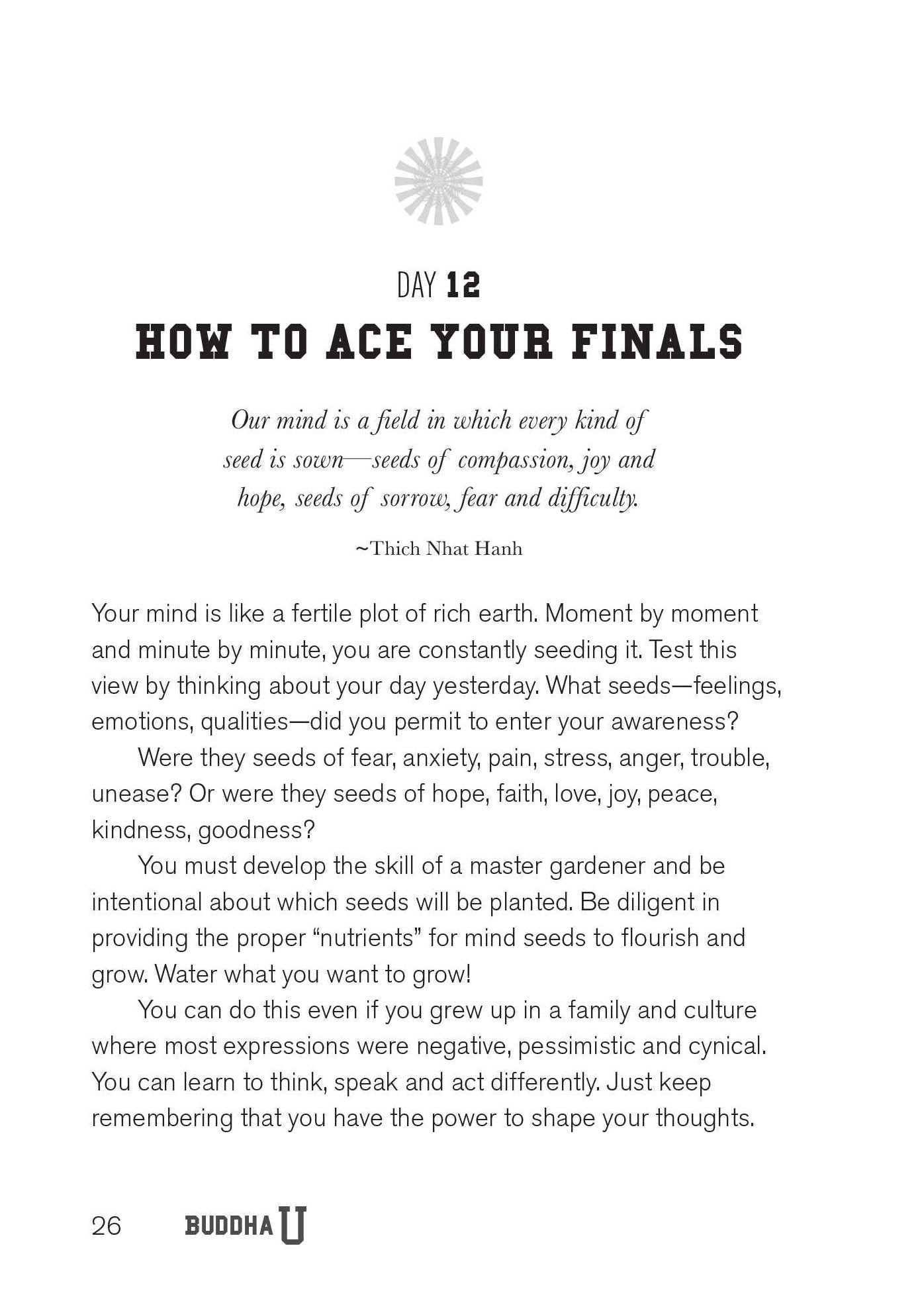 Buddha U: 108 Mindfulness Lessons for Surviving Test Stress, Freshman 15, Friend Drama, Insane Roommates, Awkward Dates, Late Nights, Morning Lectures...and Other College Challenges