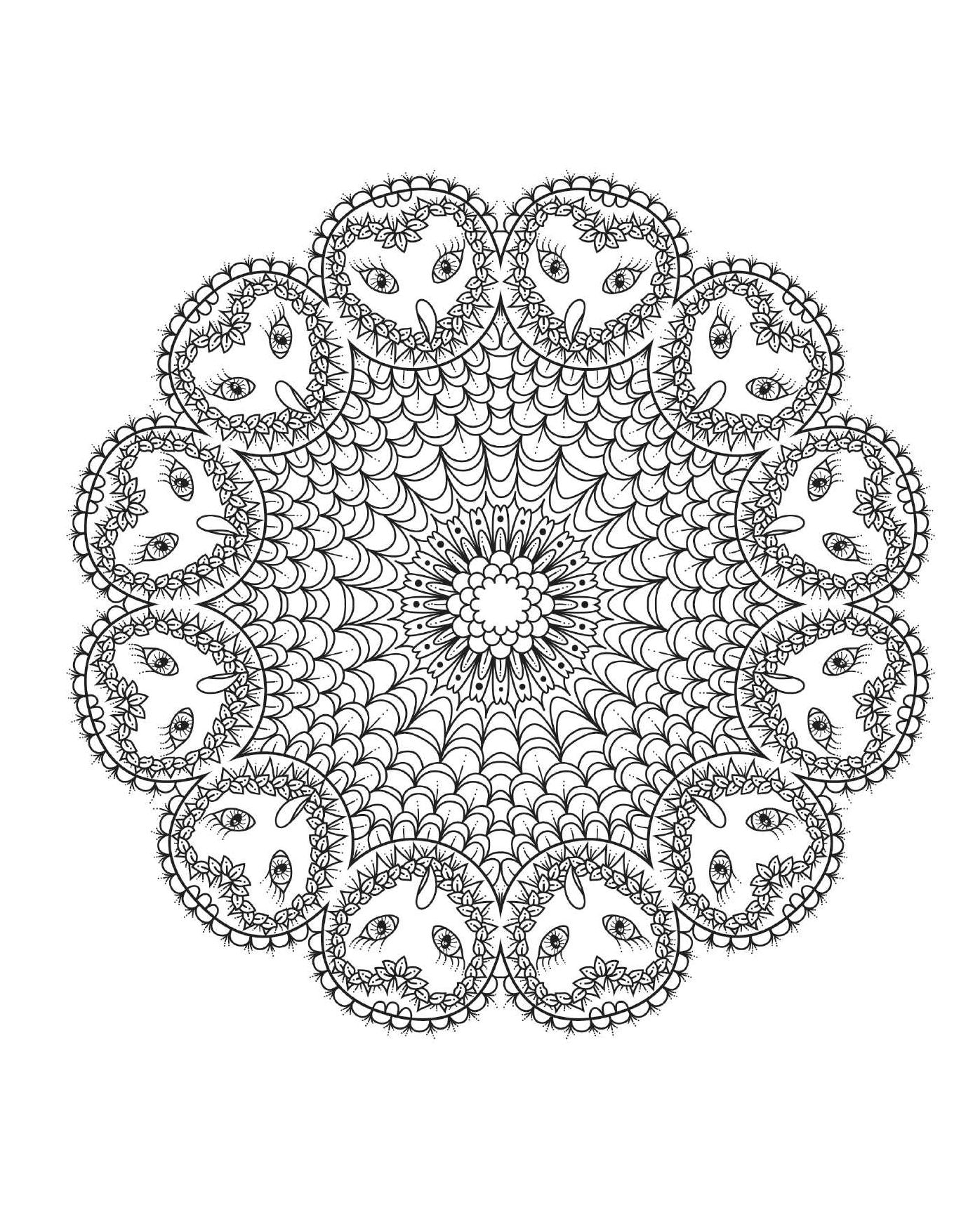 Coloring Bird Mandalas: 30 Hand-drawn Designs for Mindful Relaxation