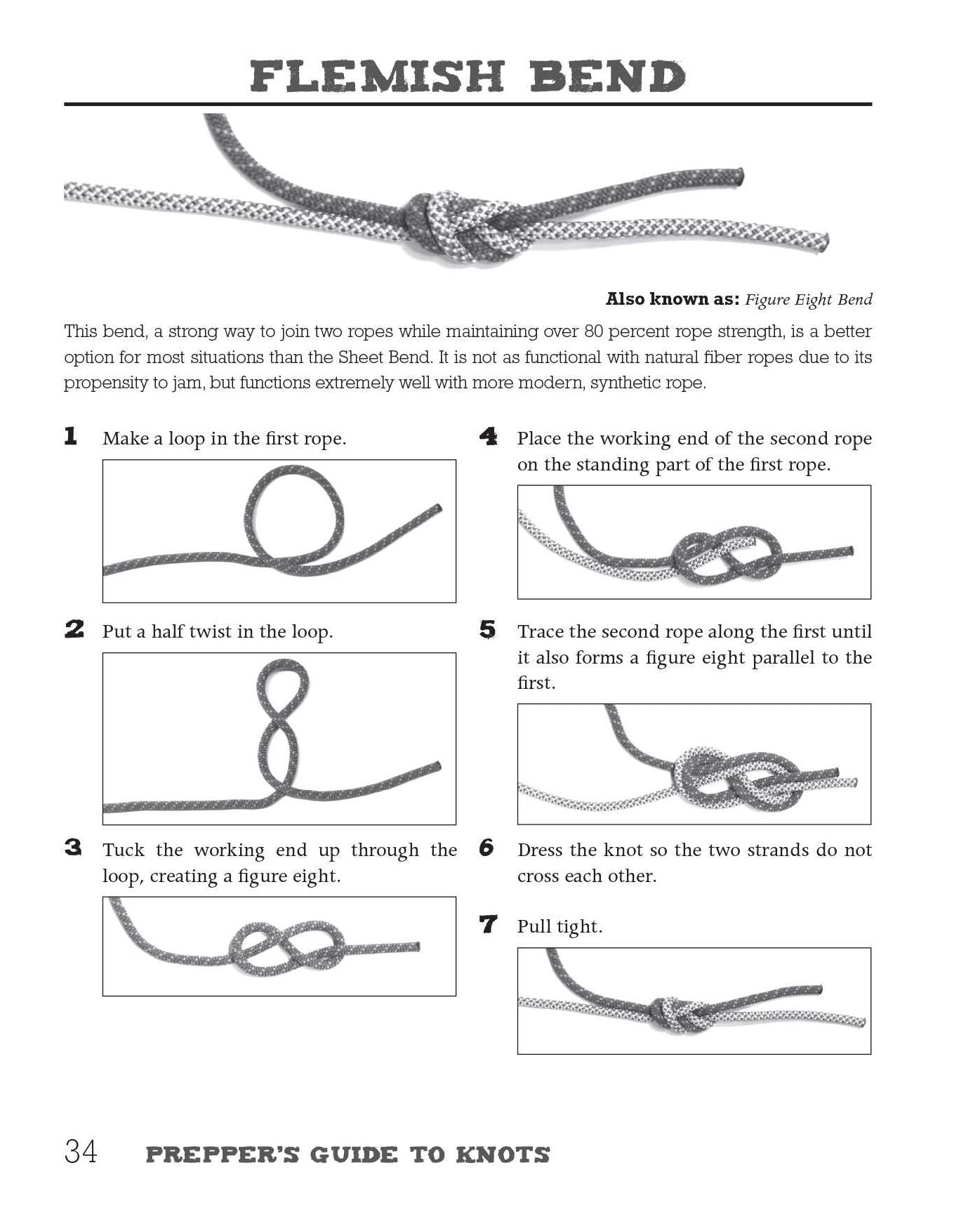 Prepper's Guide to Knots: The 100 Most Useful Tying Techniques for Surviving any Disaster