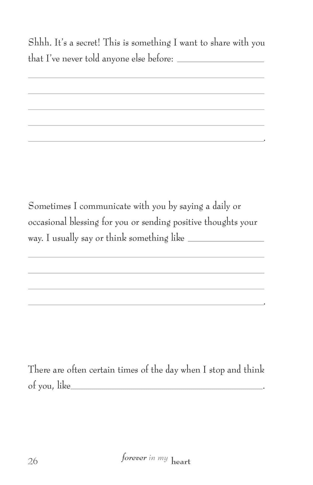 Forever in My Heart: A Grief Journal
