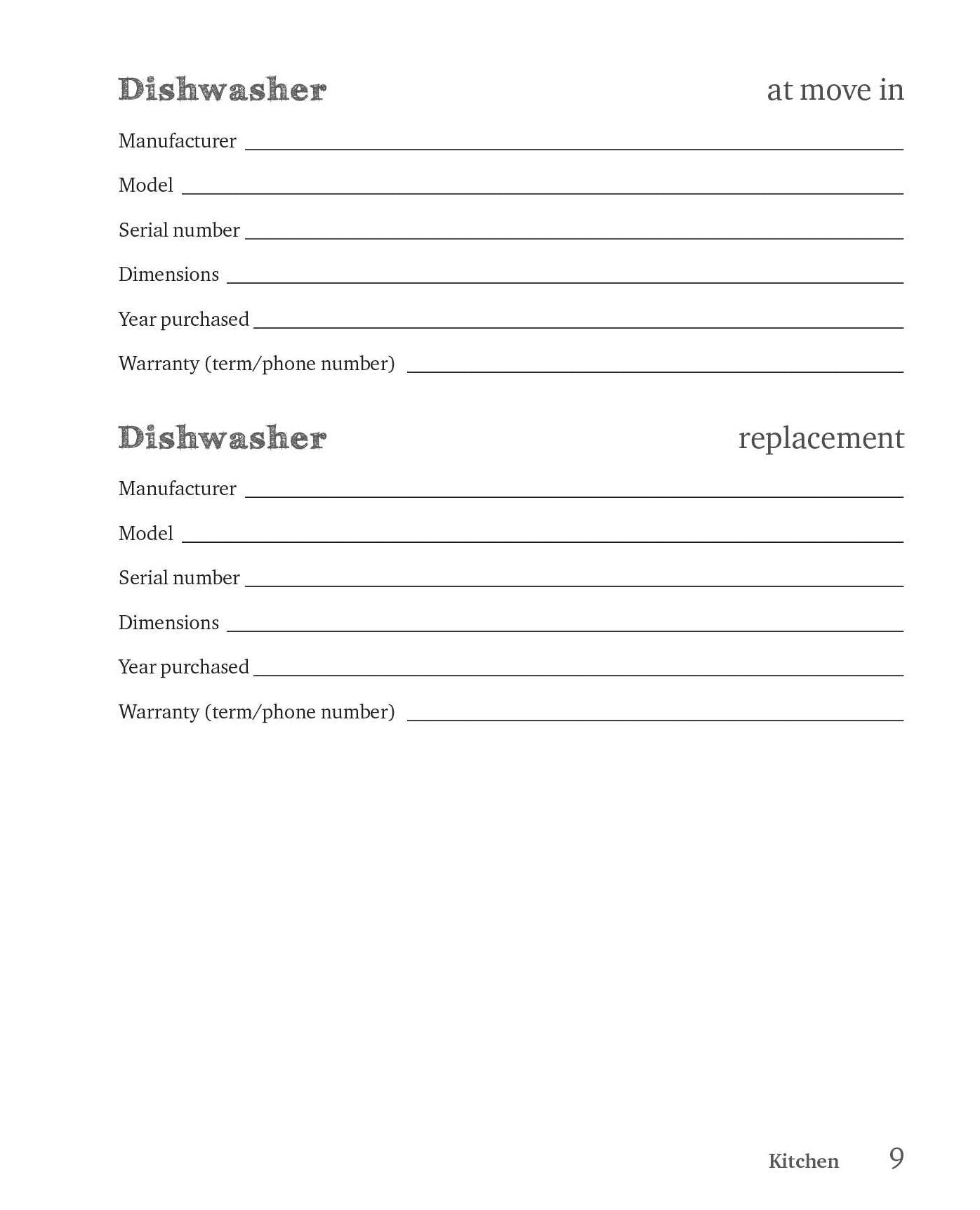 New Home Journal: Record All the Repairs, Upgrades and Home Improvements During Your Years at...