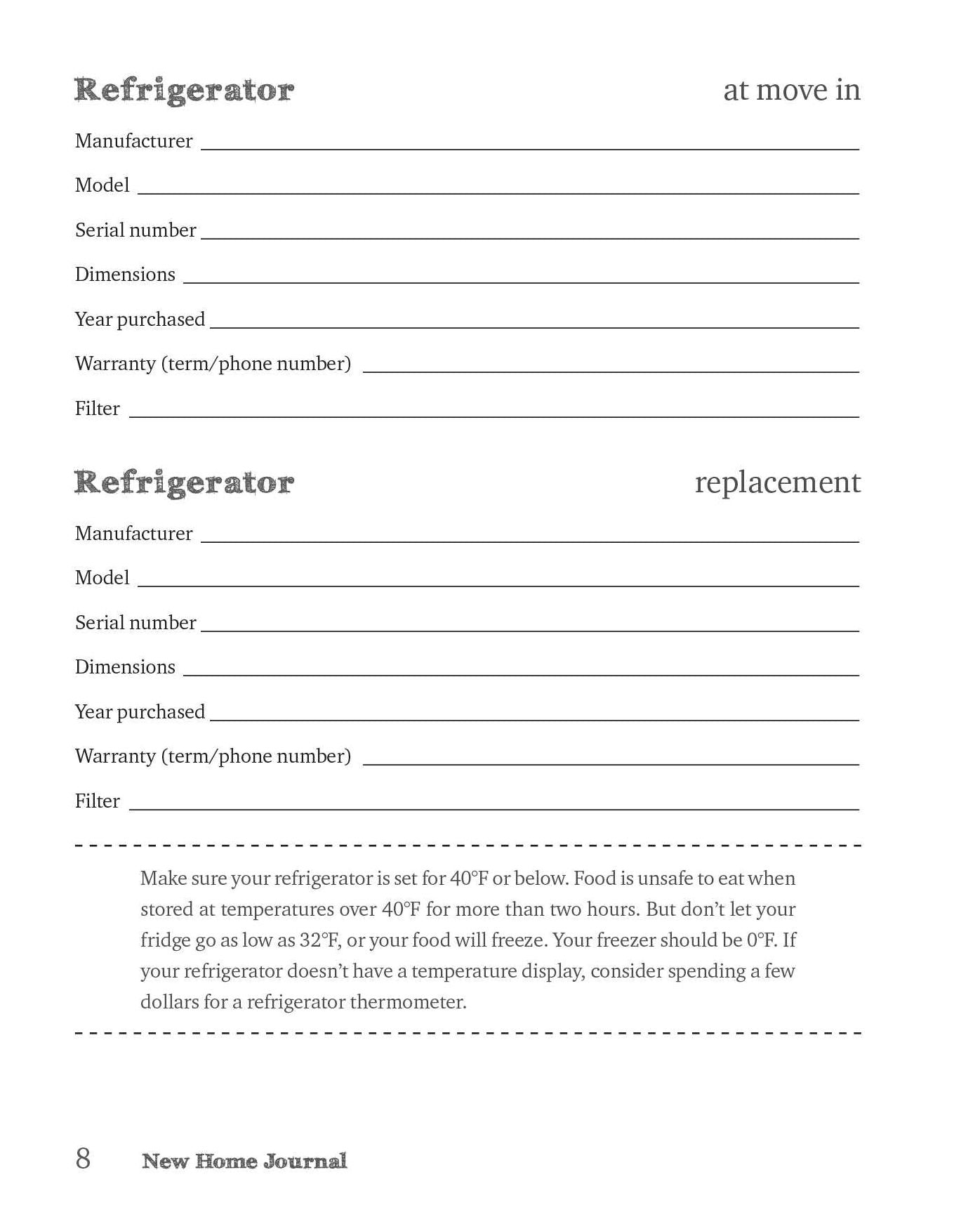 New Home Journal: Record All the Repairs, Upgrades and Home Improvements During Your Years at...