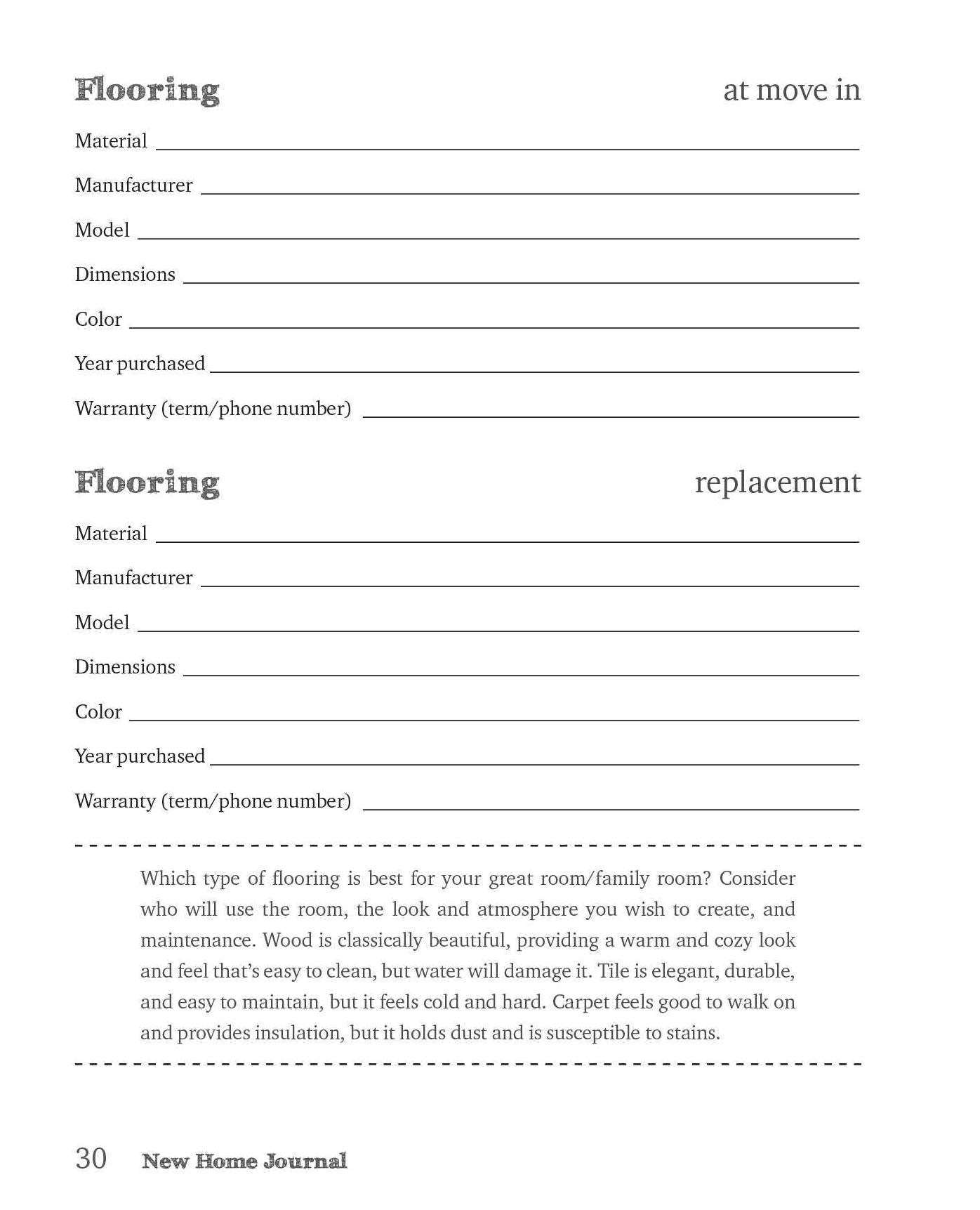 New Home Journal: Record All the Repairs, Upgrades and Home Improvements During Your Years at...