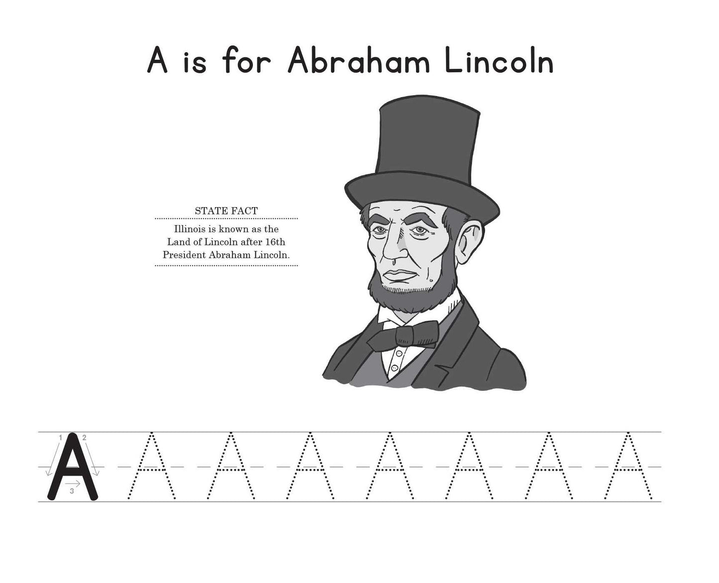 A is for America Letter Tracing: 50 States of Fun ABC Practice