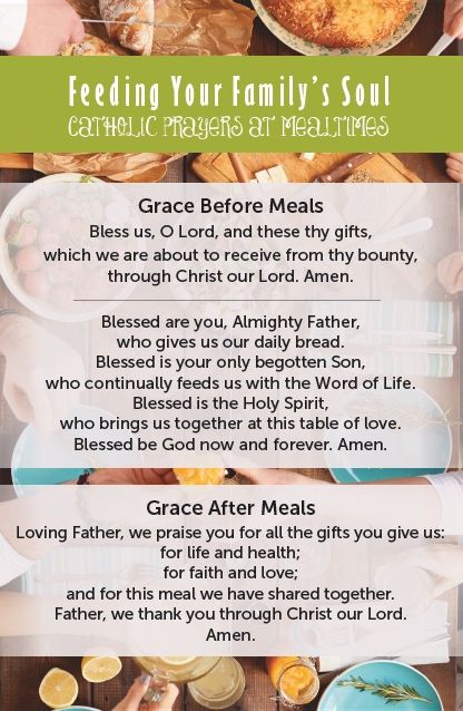 Feeding Your Family's Soul - Prayer Card