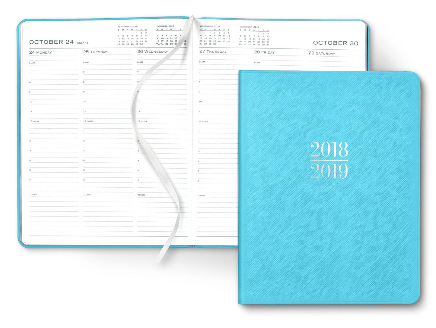 2019 18-Month Large Blue Cartier Family Planner Calendar