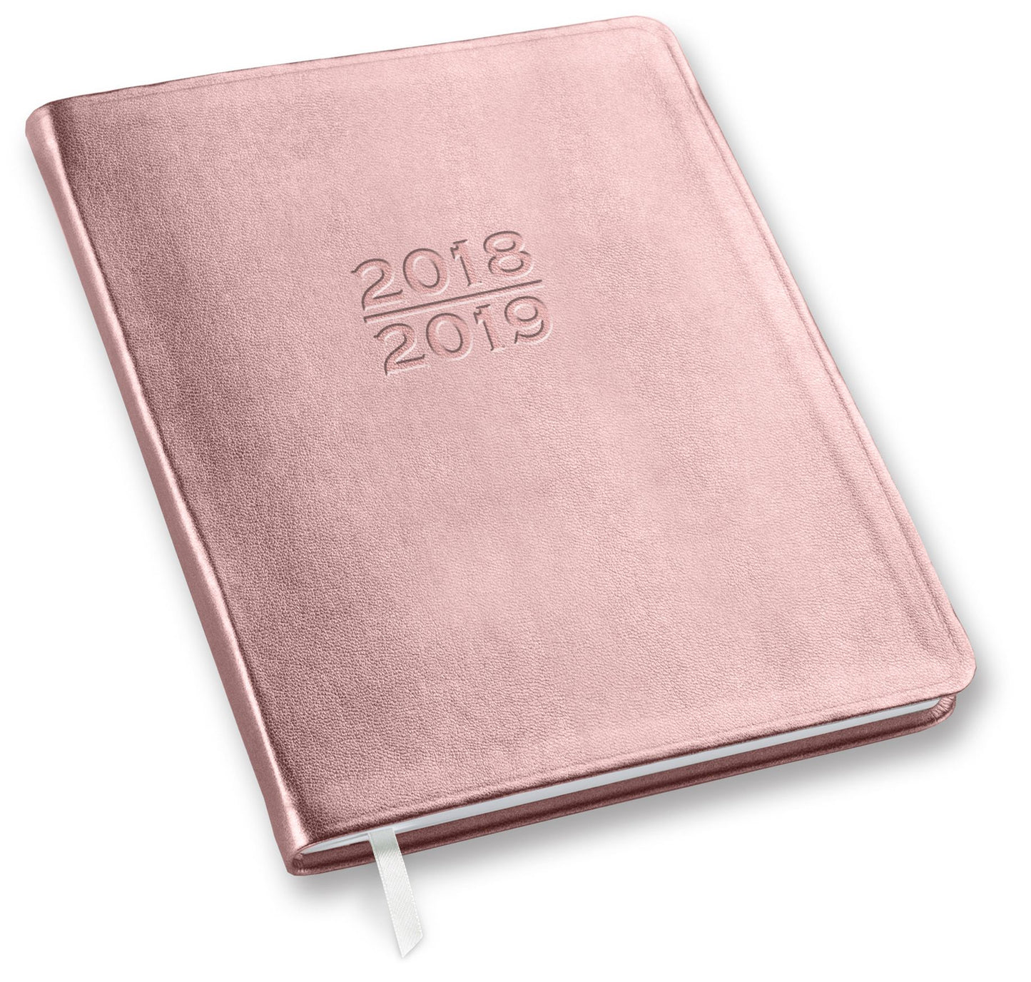2019 18-Month Large Rose Gold Metallic Family Planner Calendar