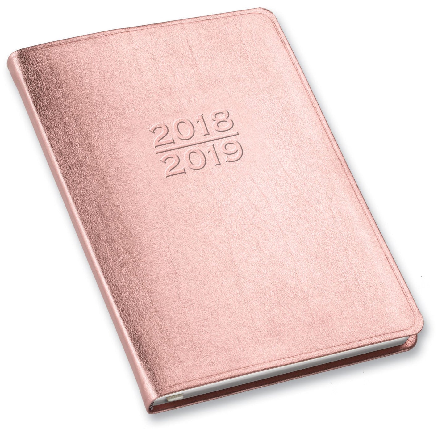 2019 18-Month Weekly Desk Rose Gold Metallic Planner Calendar