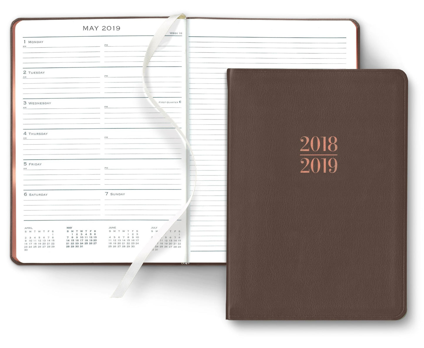 2019 18-Month Weekly Journal Desk Mushroom Cambridge Planner Calendar