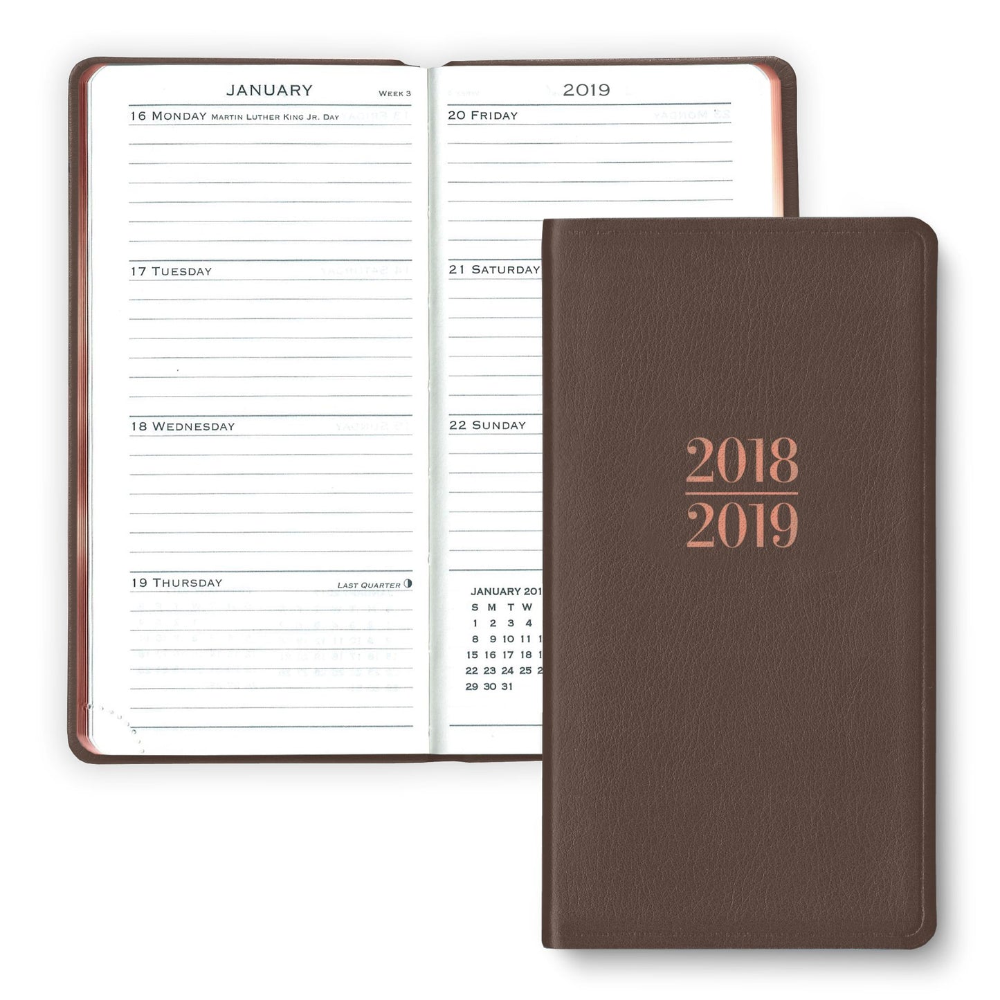 2019 18-Month Weekly Pocket Mushroom Cambridge Planner Calendar