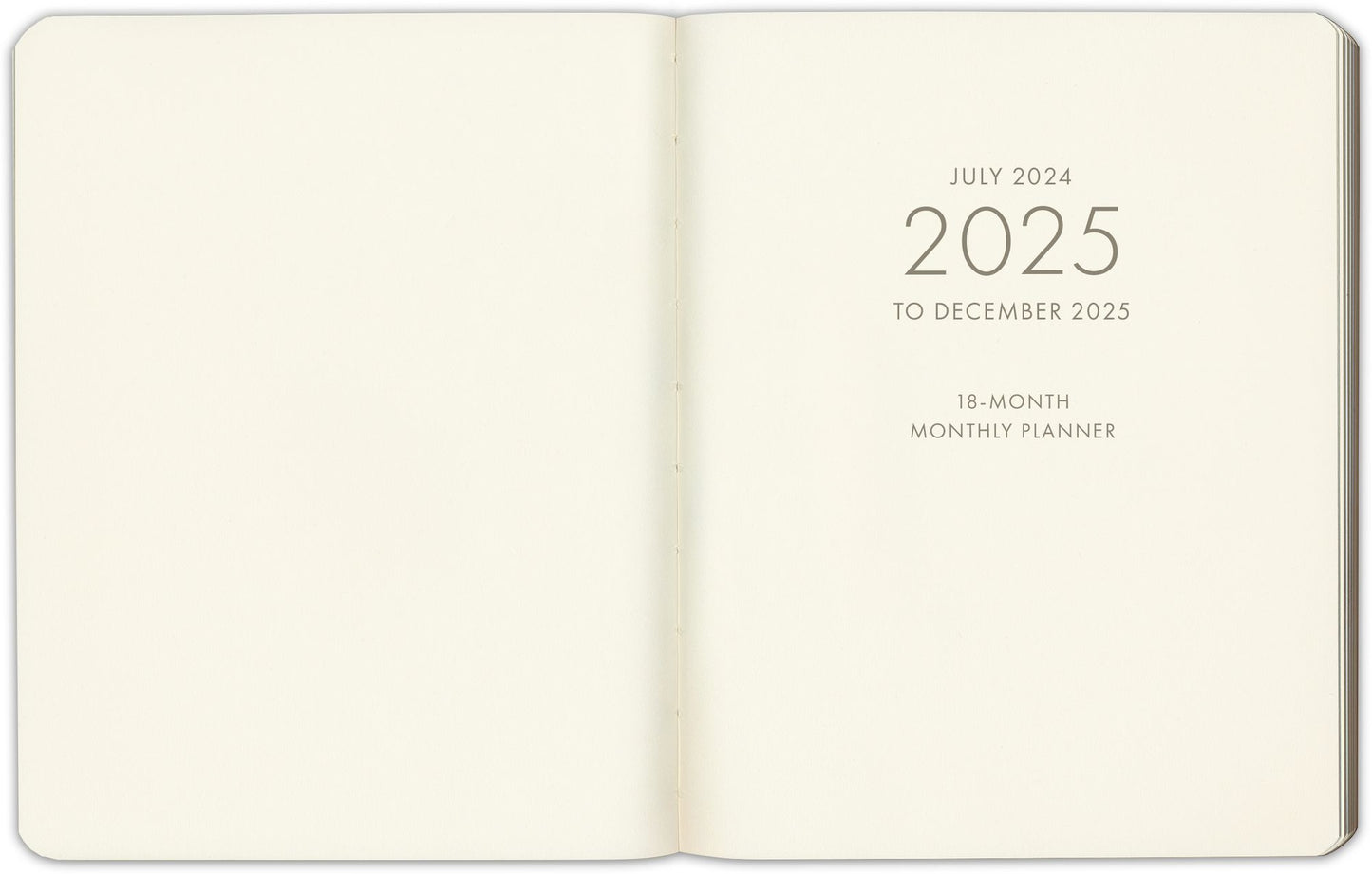2025 Paper Source Black Leather LG Monthly Planner