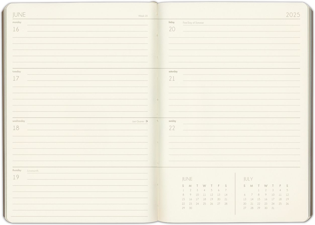 2025 Paper Source Olive Weekly Planner