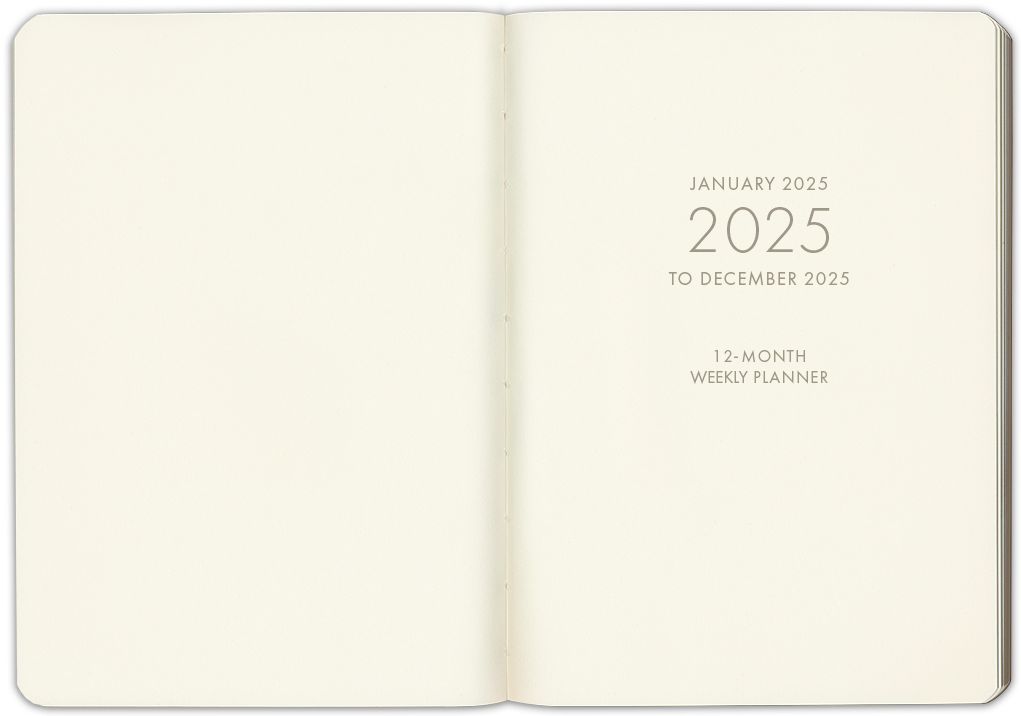 2025 Paper Source Brown Weekly Planner