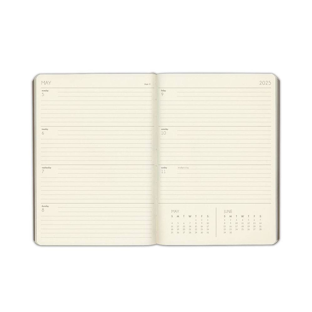 2025 Paper Source Brown Weekly Planner