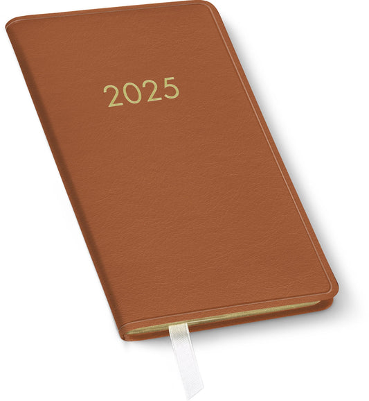 2025 Paper Source Brown 12M Monthly Pocket Planner