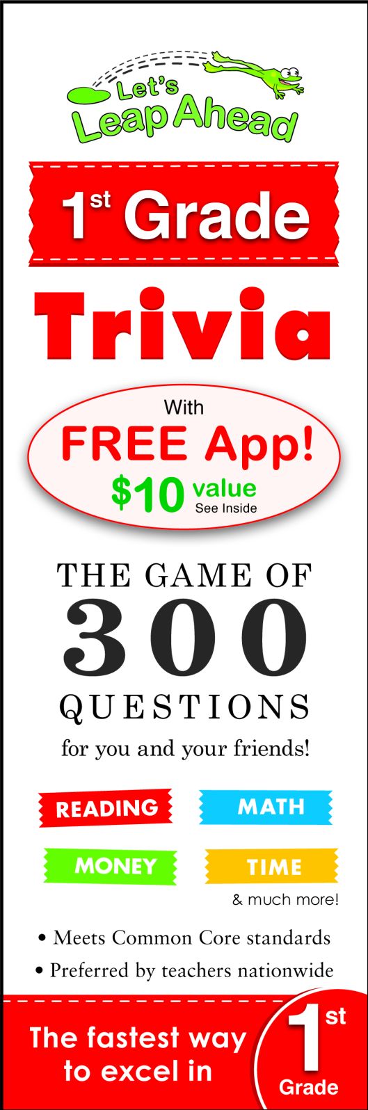 Let's Leap Ahead 1st Grade Trivia Notepad: The Game of 300 Questions for you and your friends!