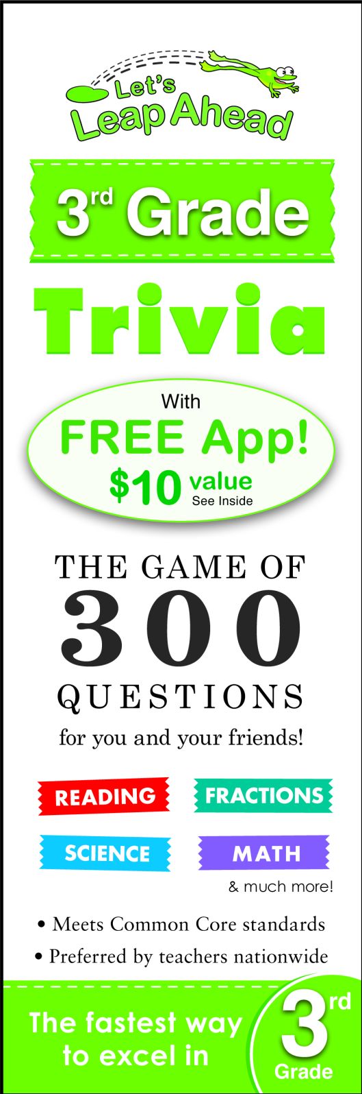 Let's Leap Ahead 3rd Grade Trivia Notepad: The Game of 300 Questions for you and your friends!