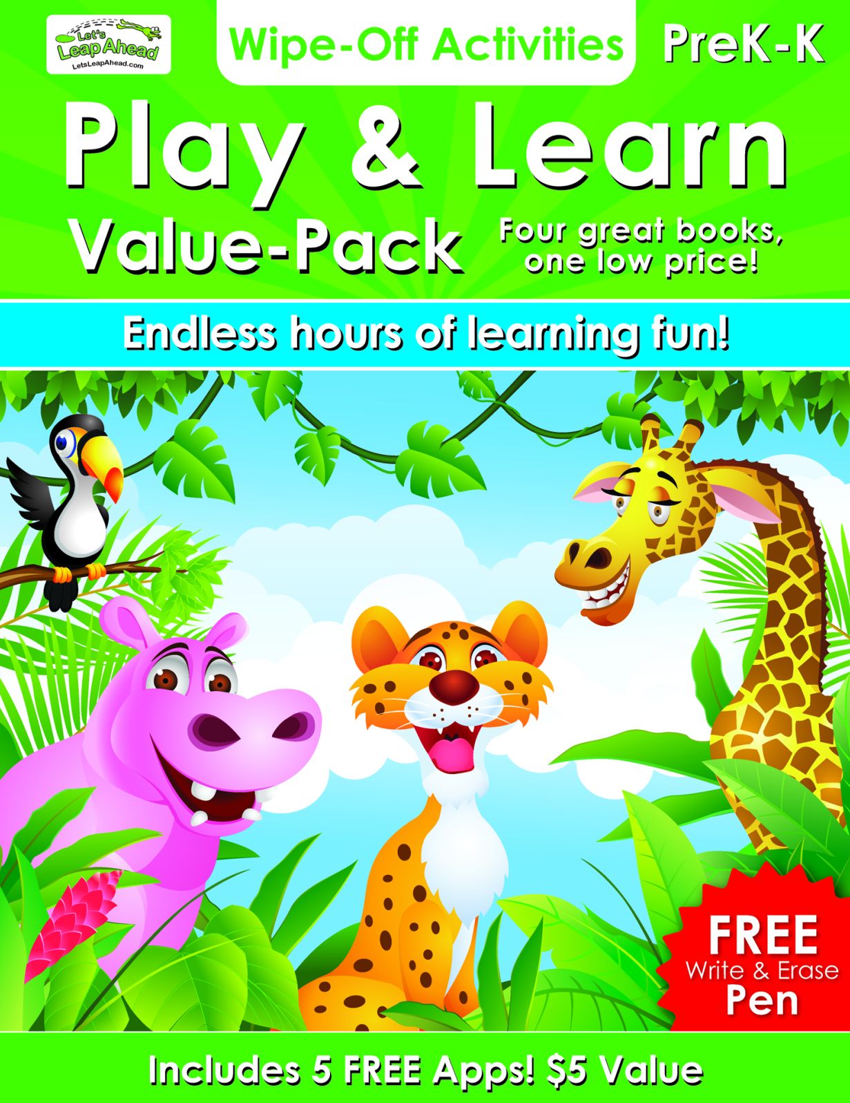 Play & Learn - Value Pack: 4 Wipe-Off Activities Books