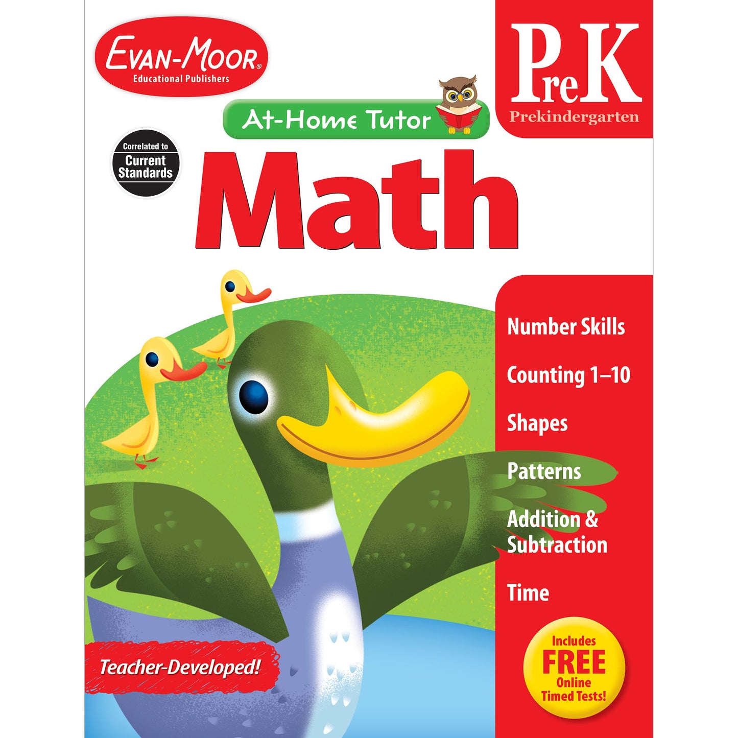 At-Home Tutor: Math, PreK Workbook