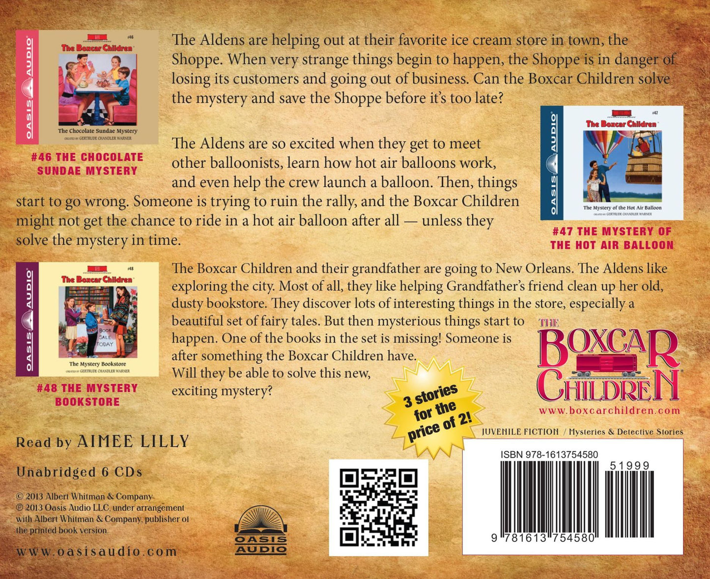The Boxcar Children Collection Volume 16: The Chocolate Sundae Mystery, The Mystery of the Hot Air Balloon, The Mystery Bookstore