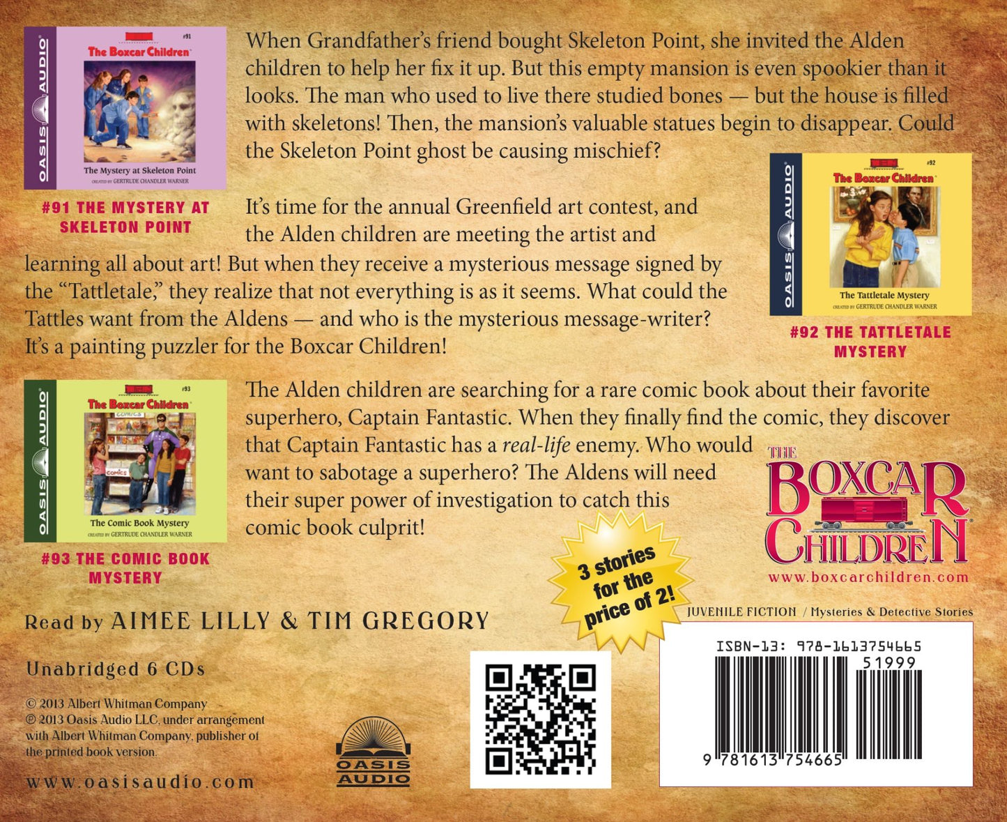The Boxcar Children Collection Volume 31: The Mystery at Skeleton Point, The Tattletale Mystery, The Comic Book Mystery
