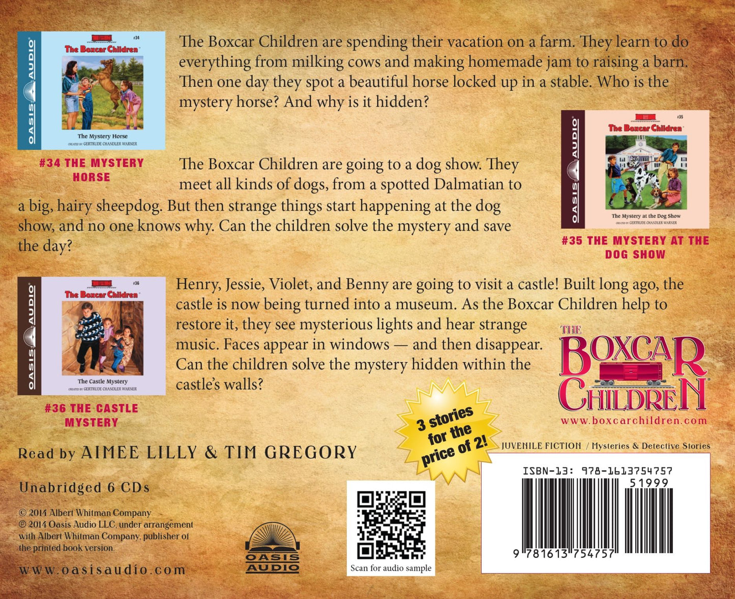 The Boxcar Children Collection Volume 12: The Mystery Horse, The Mystery at the Dog Show, The Castle Mystery