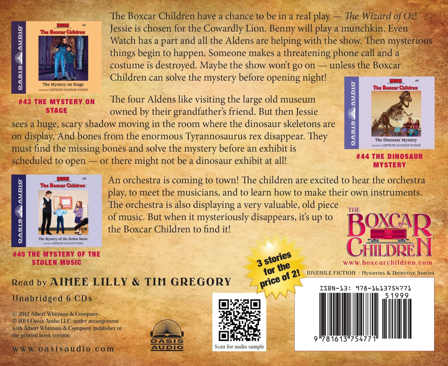 The Boxcar Children Collection Volume 15: The Mystery on Stage, The Dinosaur Mystery, The Mystery of the Stolen Music