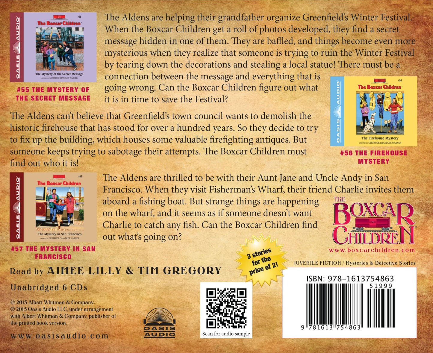 The Boxcar Children Collection Volume 19: The Mystery of the Secret Message, The Firehouse Mystery, The Mystery in San Francisco