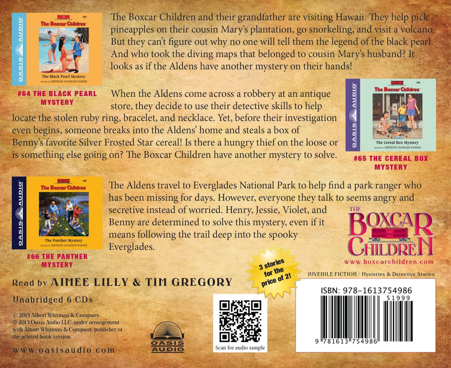 The Boxcar Children Collection Volume 22: The Black Pearl Mystery, The Cereal Box Mystery, The Panther Mystery