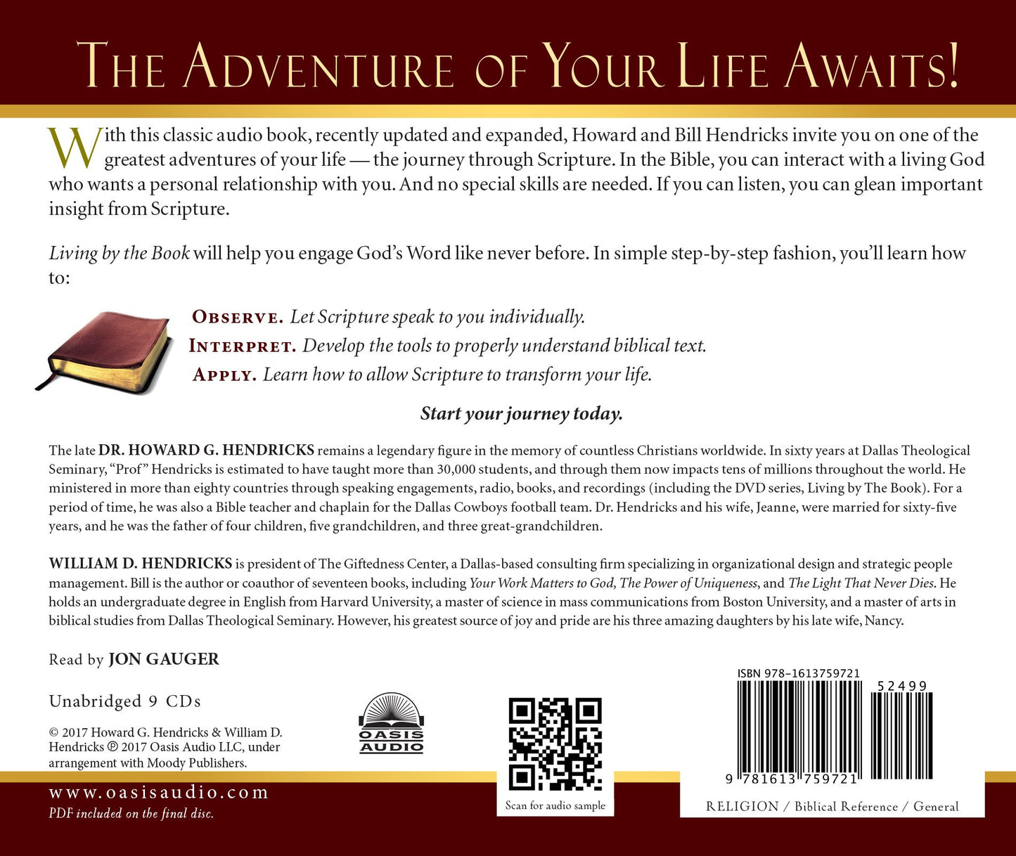Living by the Book: The Art and Science of Reading the Bible