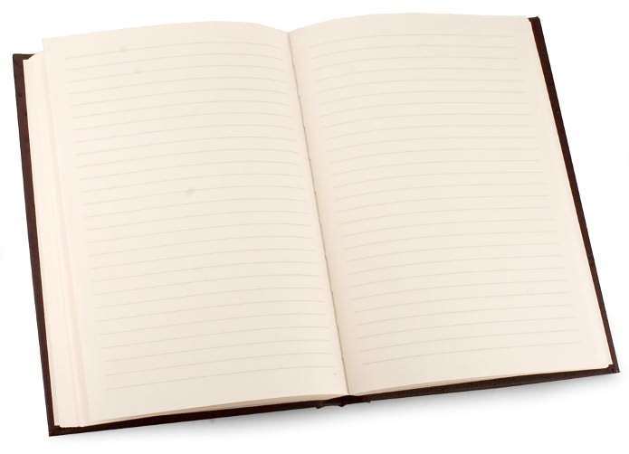 Metal Owl Head Brown Italian Leather Thick Lined Journal (6"x9")