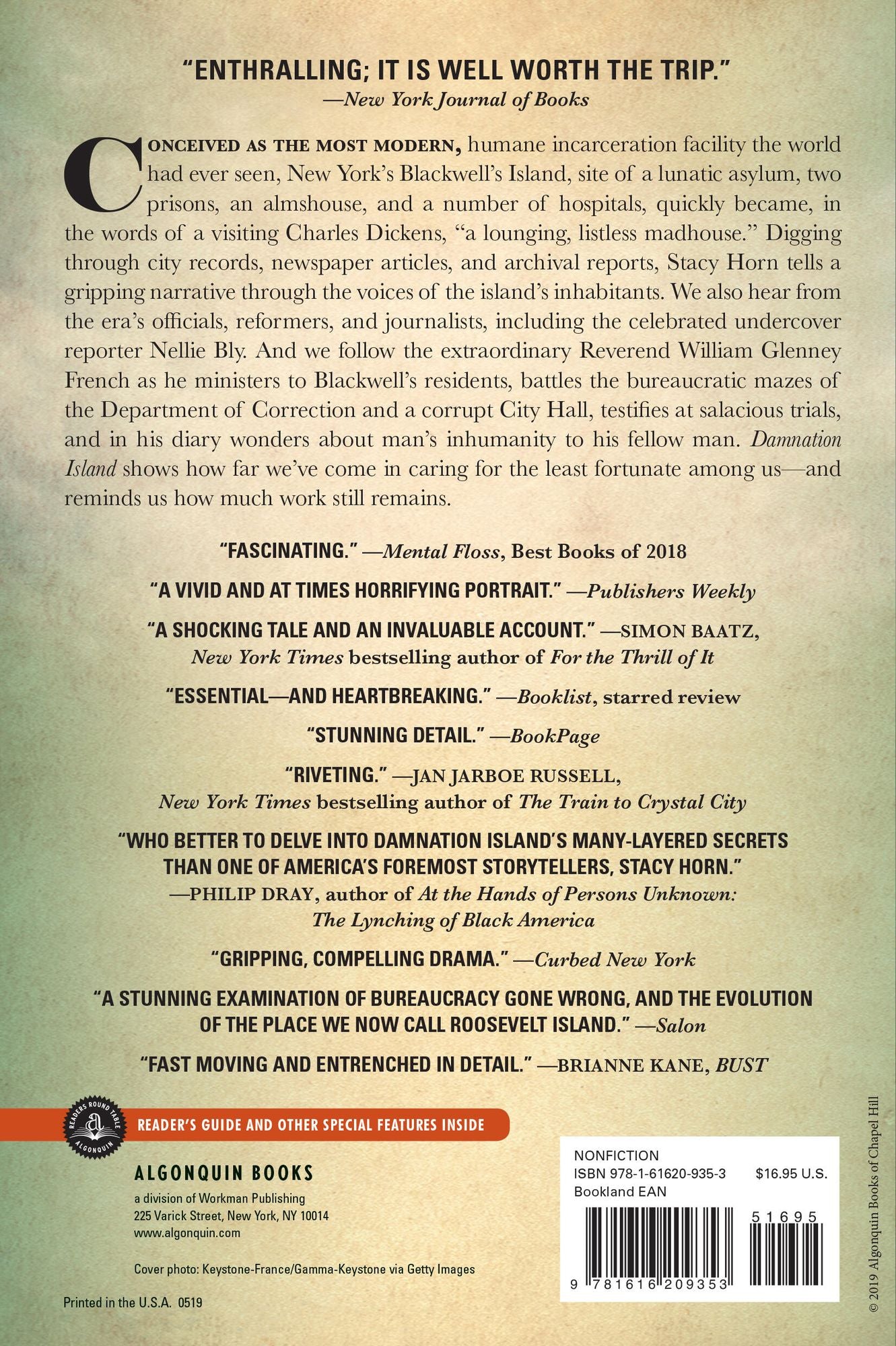 Damnation Island: Poor, Sick, Mad, and Criminal in 19th-Century New York