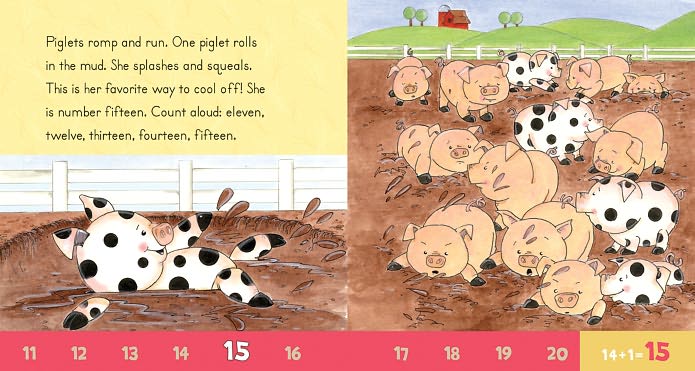 Piglets Playing: Counting from 11 To 20